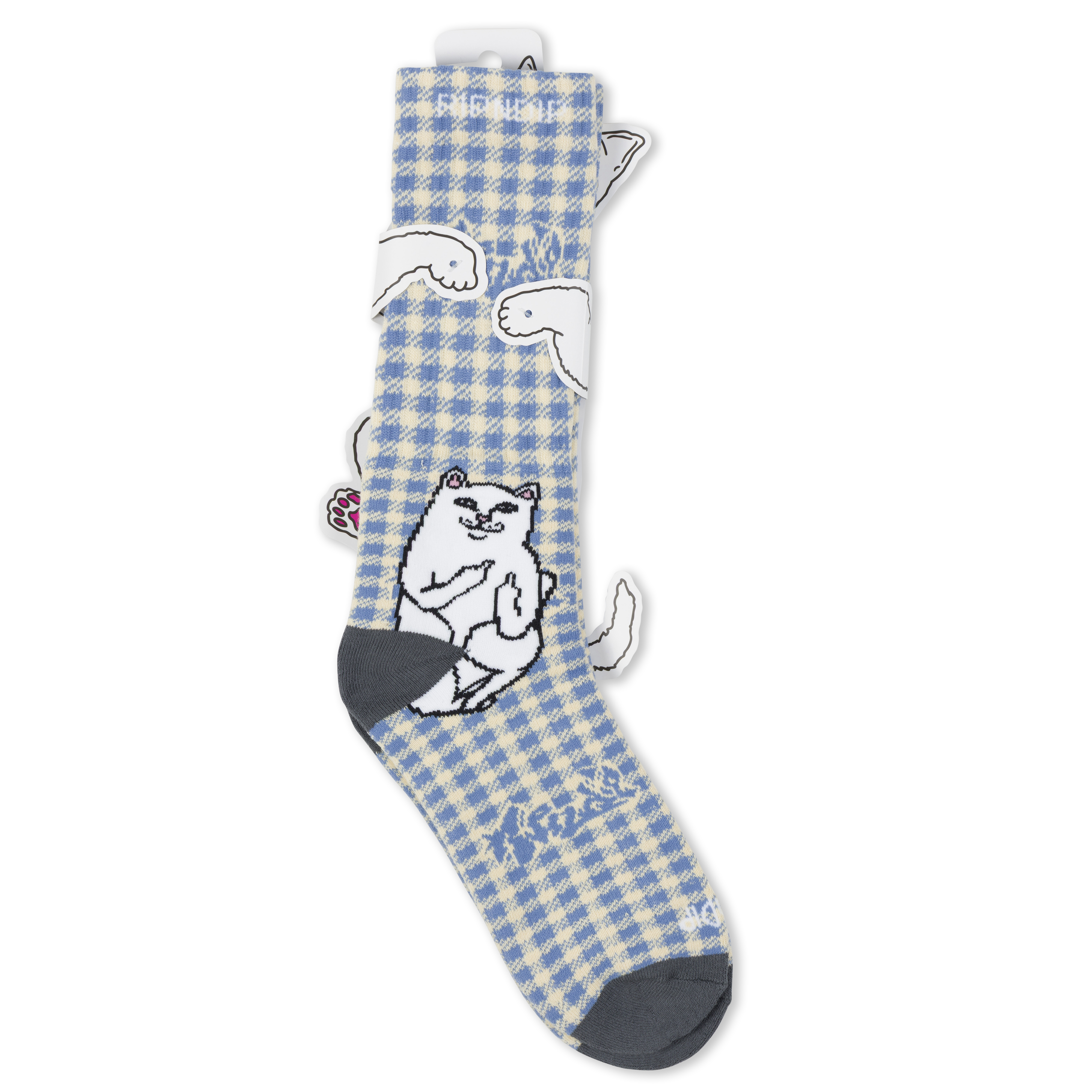 RIPNDIP Lord Nermal Socks (Light Blue Checker)