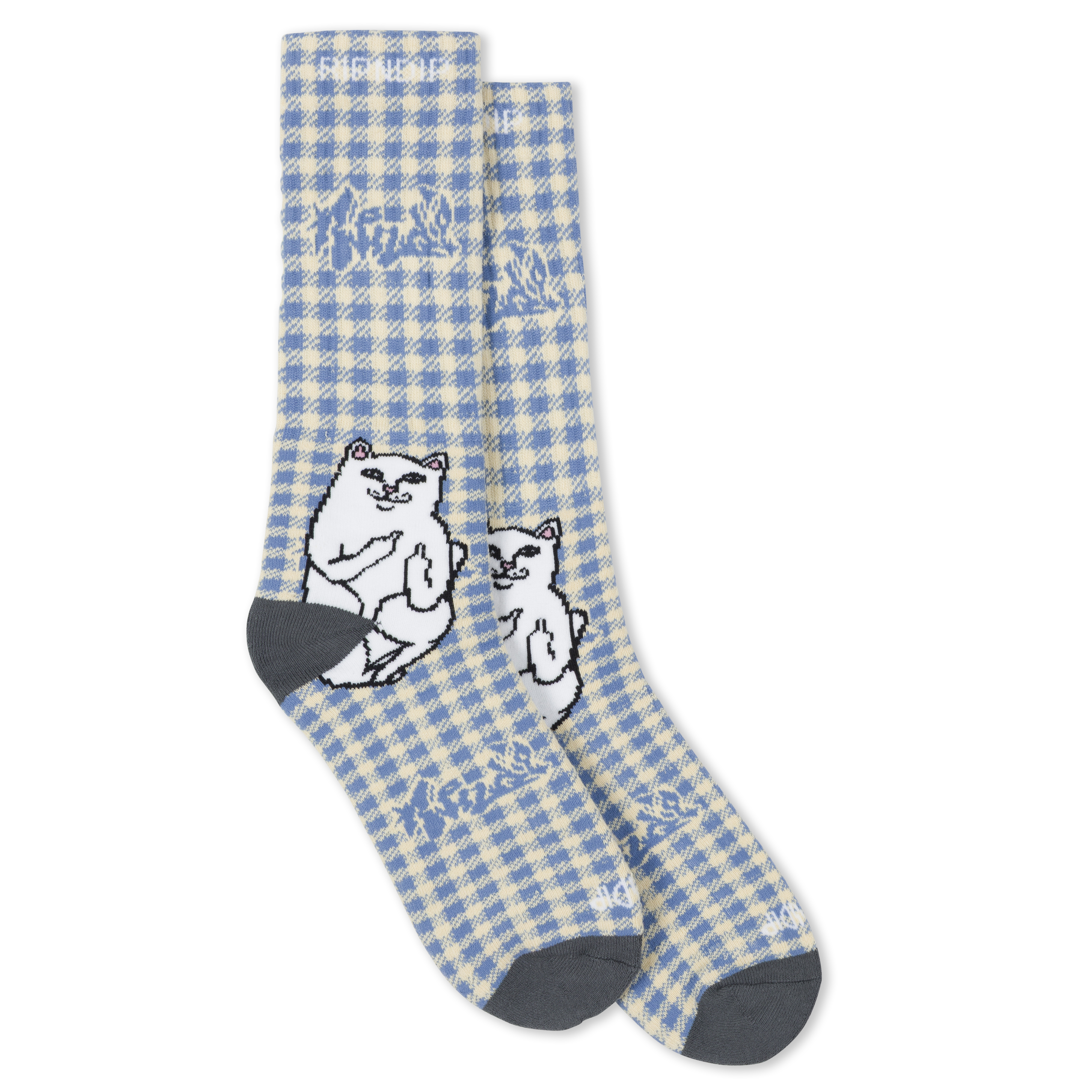 RIPNDIP Lord Nermal Socks (Light Blue Checker)