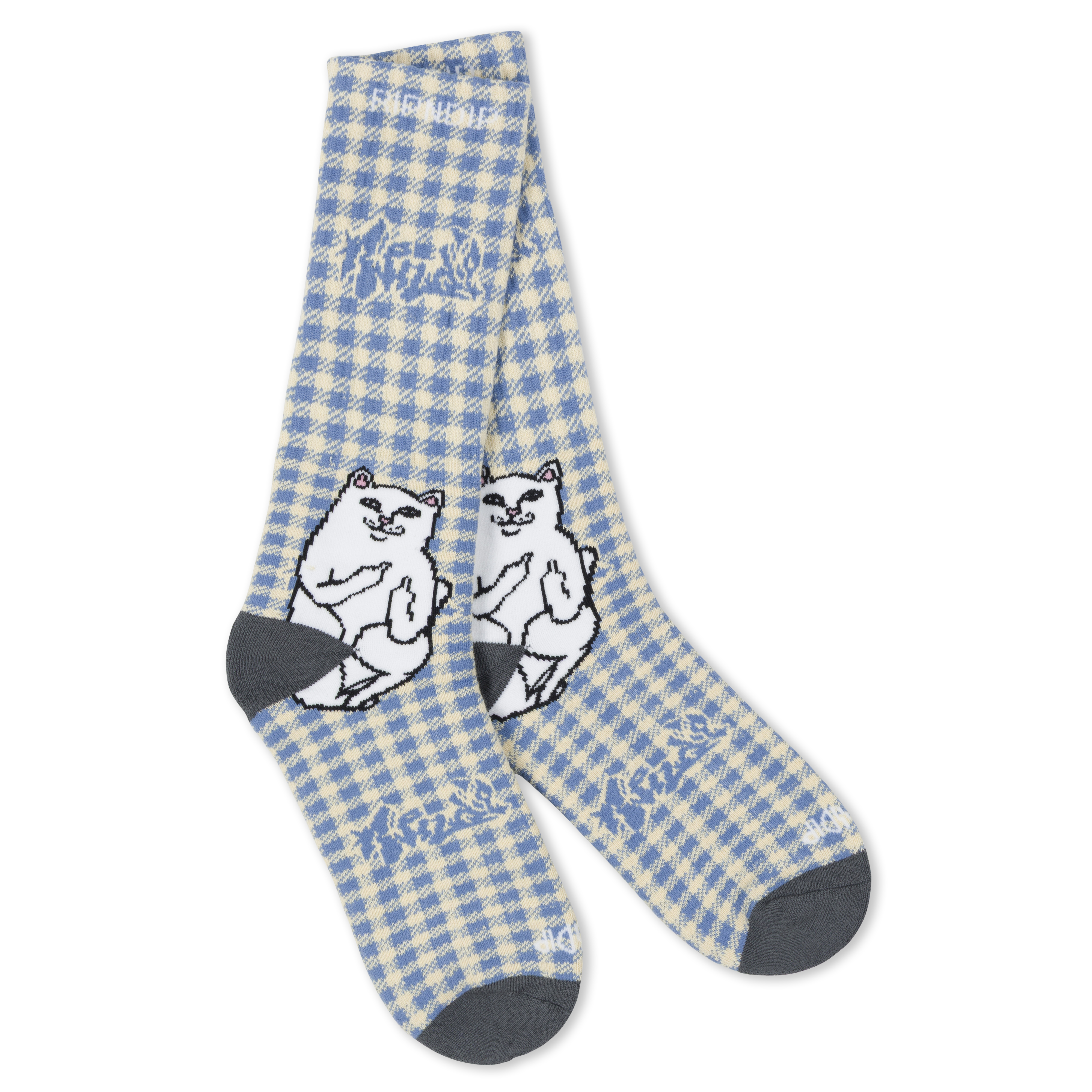 RIPNDIP Lord Nermal Socks (Light Blue Checker)