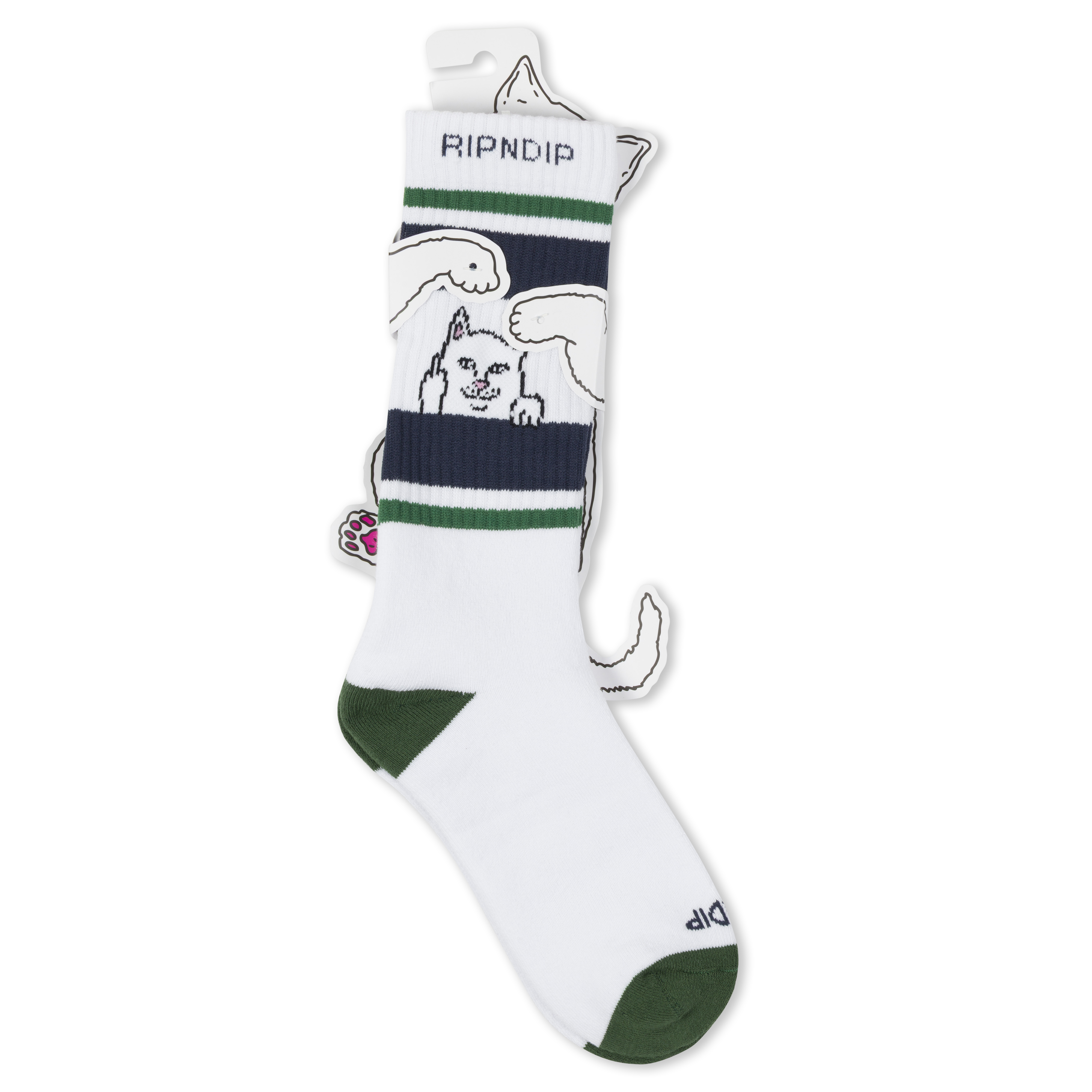 RIPNDIP Peeking Nermal Socks (Green / Slate)