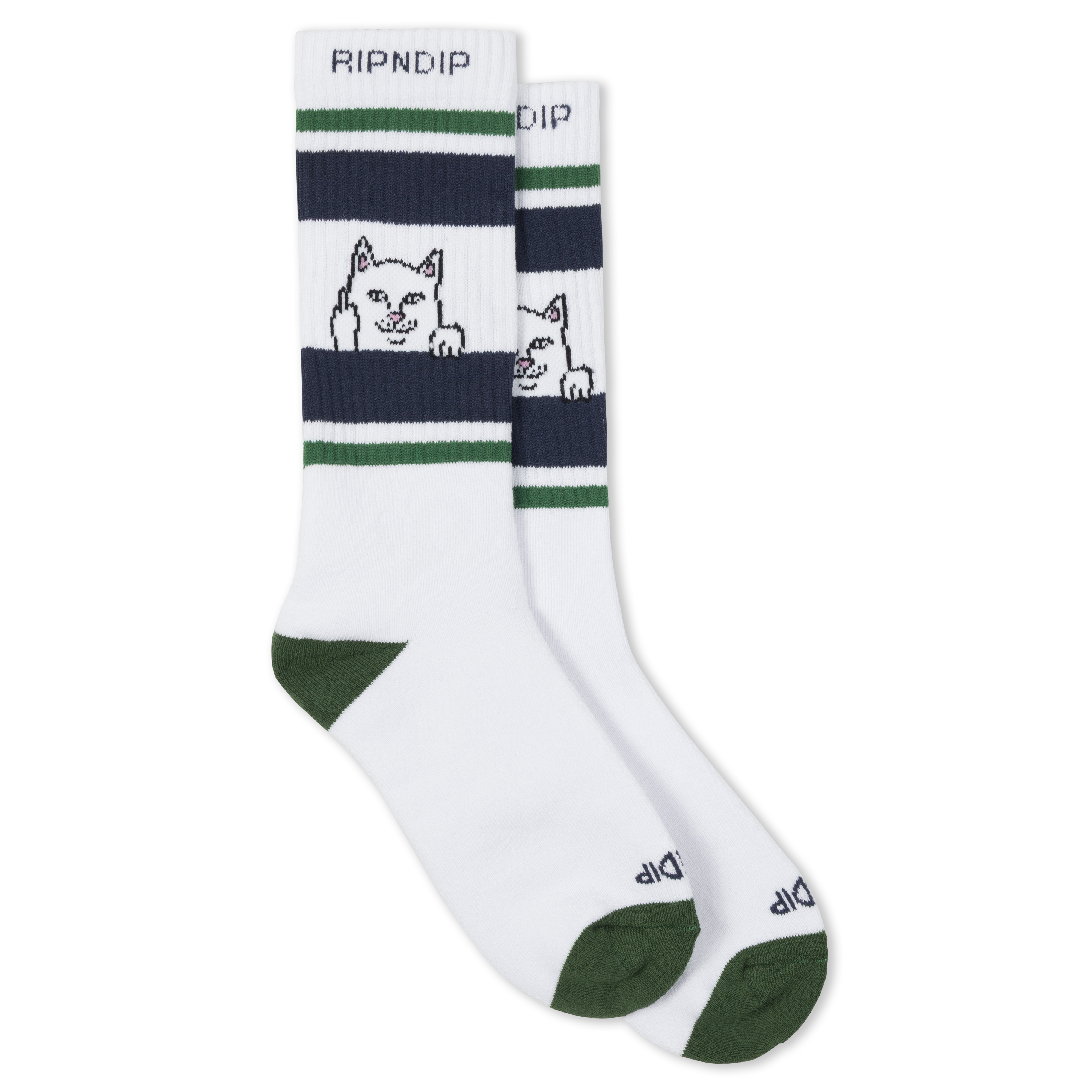 RIPNDIP Peeking Nermal Socks (Green / Slate)