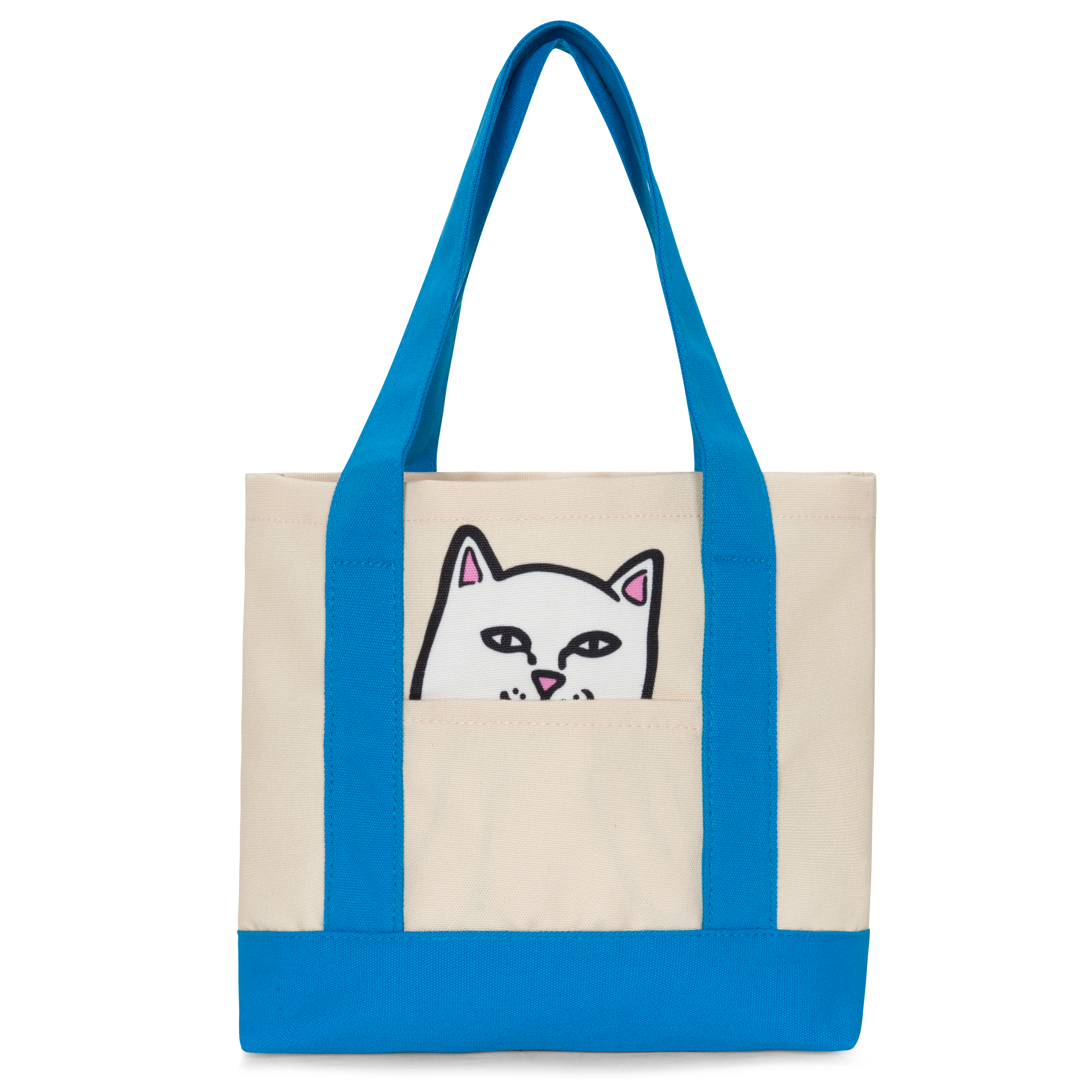 RIPNDIP Lord Nermal Mini Shopper Tote (Blue / Natural)