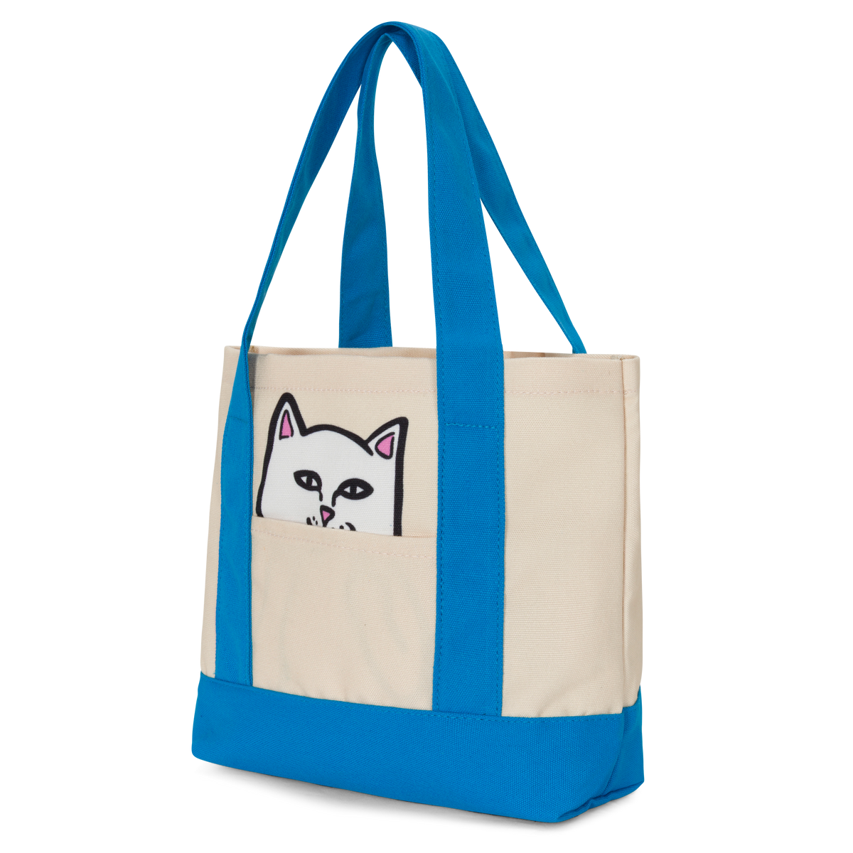 RIPNDIP Lord Nermal Mini Shopper Tote (Blue / Natural)