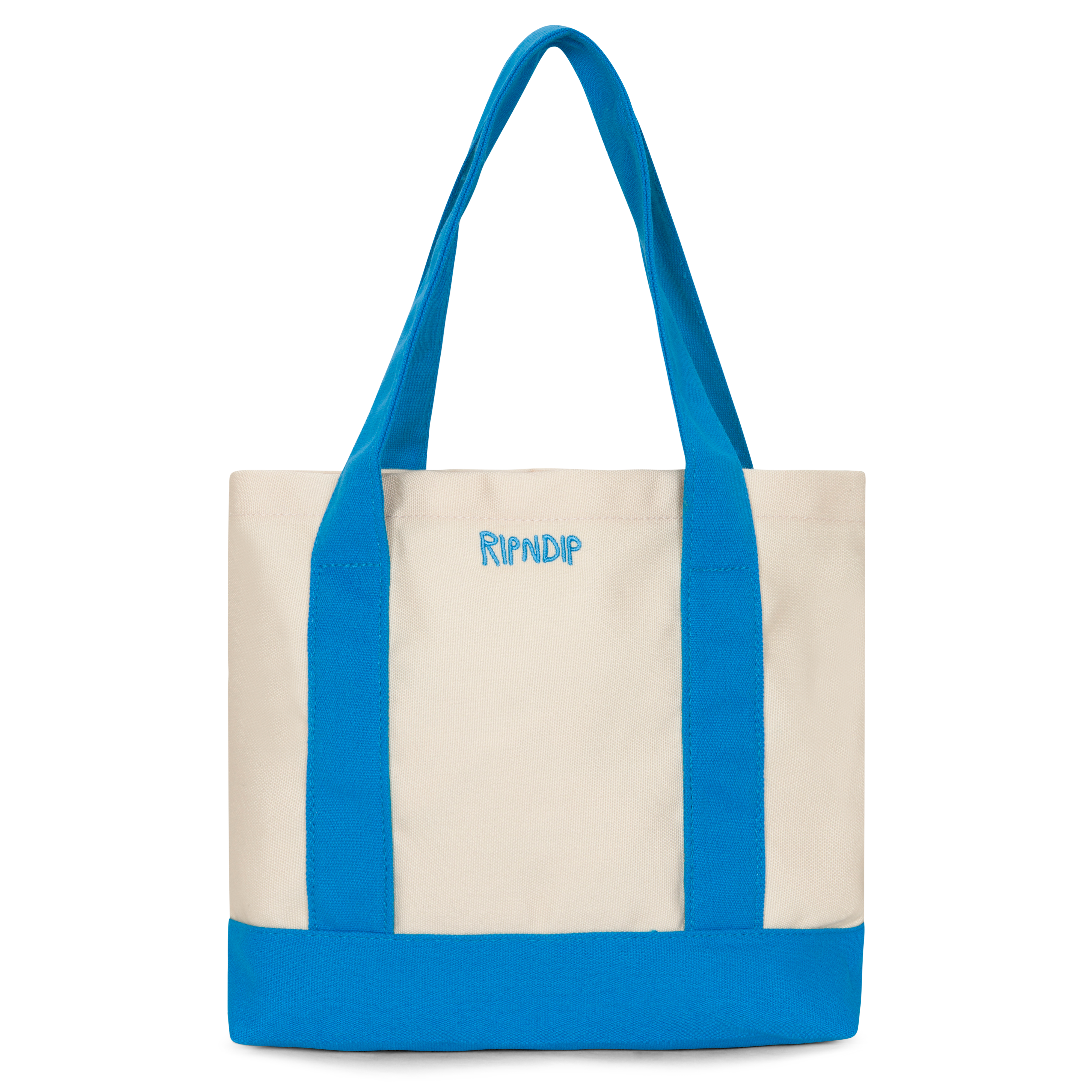 RIPNDIP Lord Nermal Mini Shopper Tote (Blue / Natural)