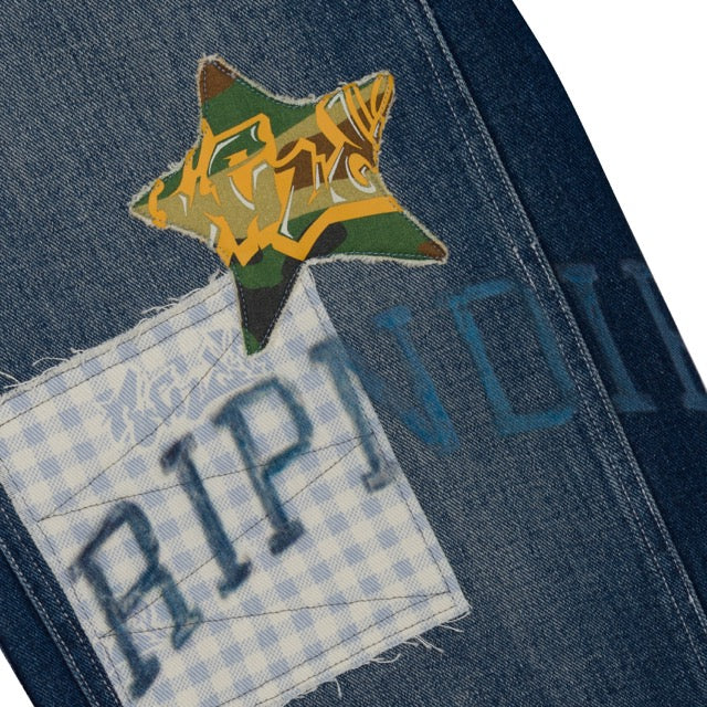RIPNDIP Skyline Wide Fit Carpenter Pant (Light Wash Denim)