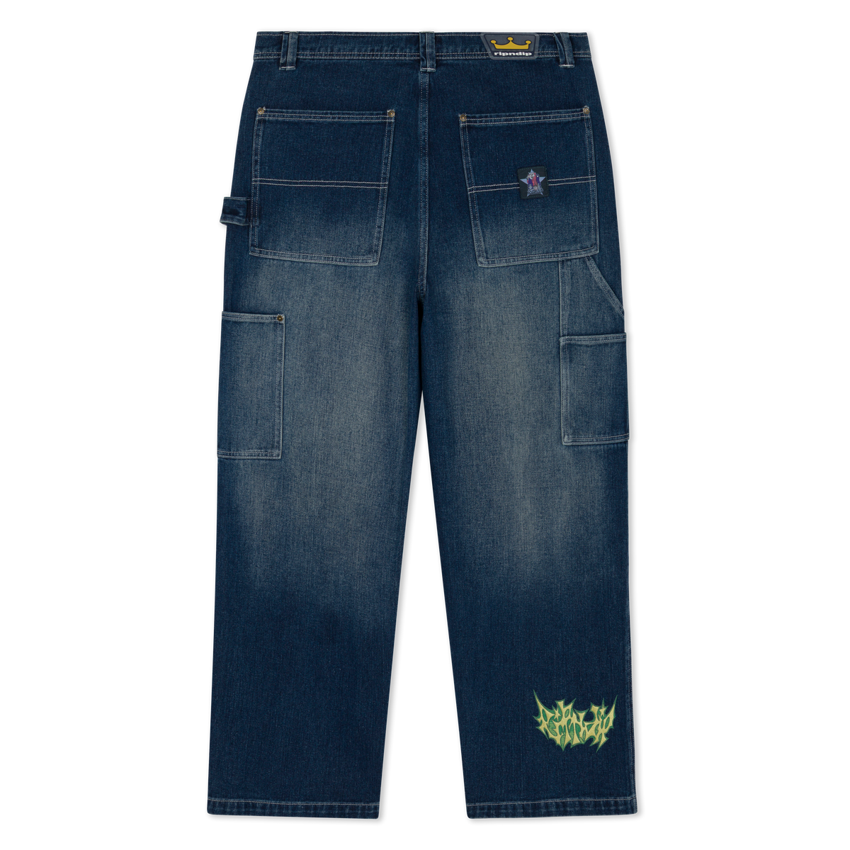 RIPNDIP Skyline Wide Fit Carpenter Pant (Light Wash Denim)