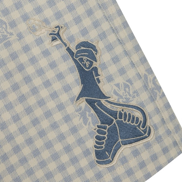RIPNDIP Hard In Da Paint Wide Fit Shorts (Light Blue Checker)