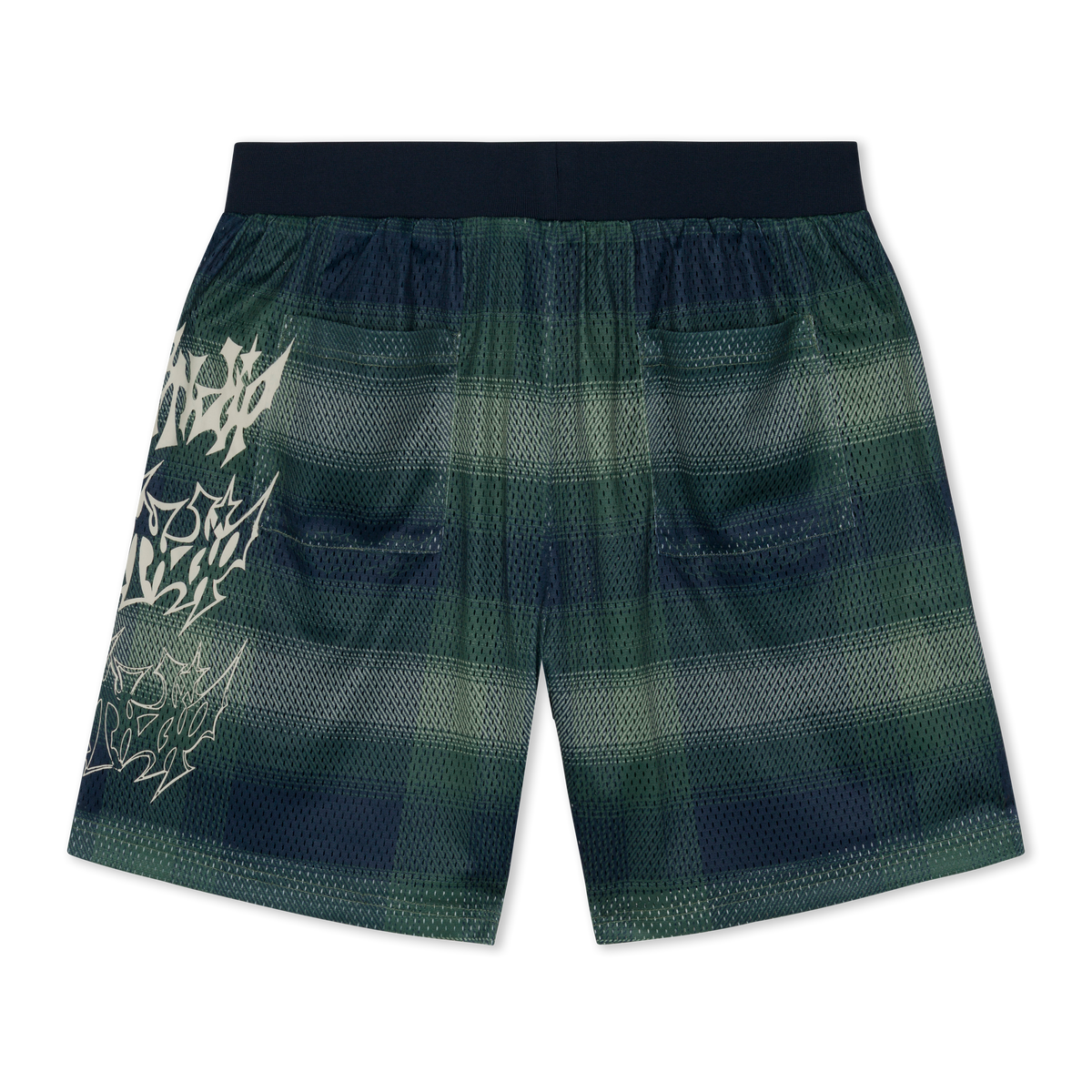 RIPNDIP Slater Mesh Shorts (Navy / Forest Plaid)
