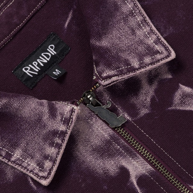 RIPNDIP Skyline Work Jacket (Dark Plum Wash)
