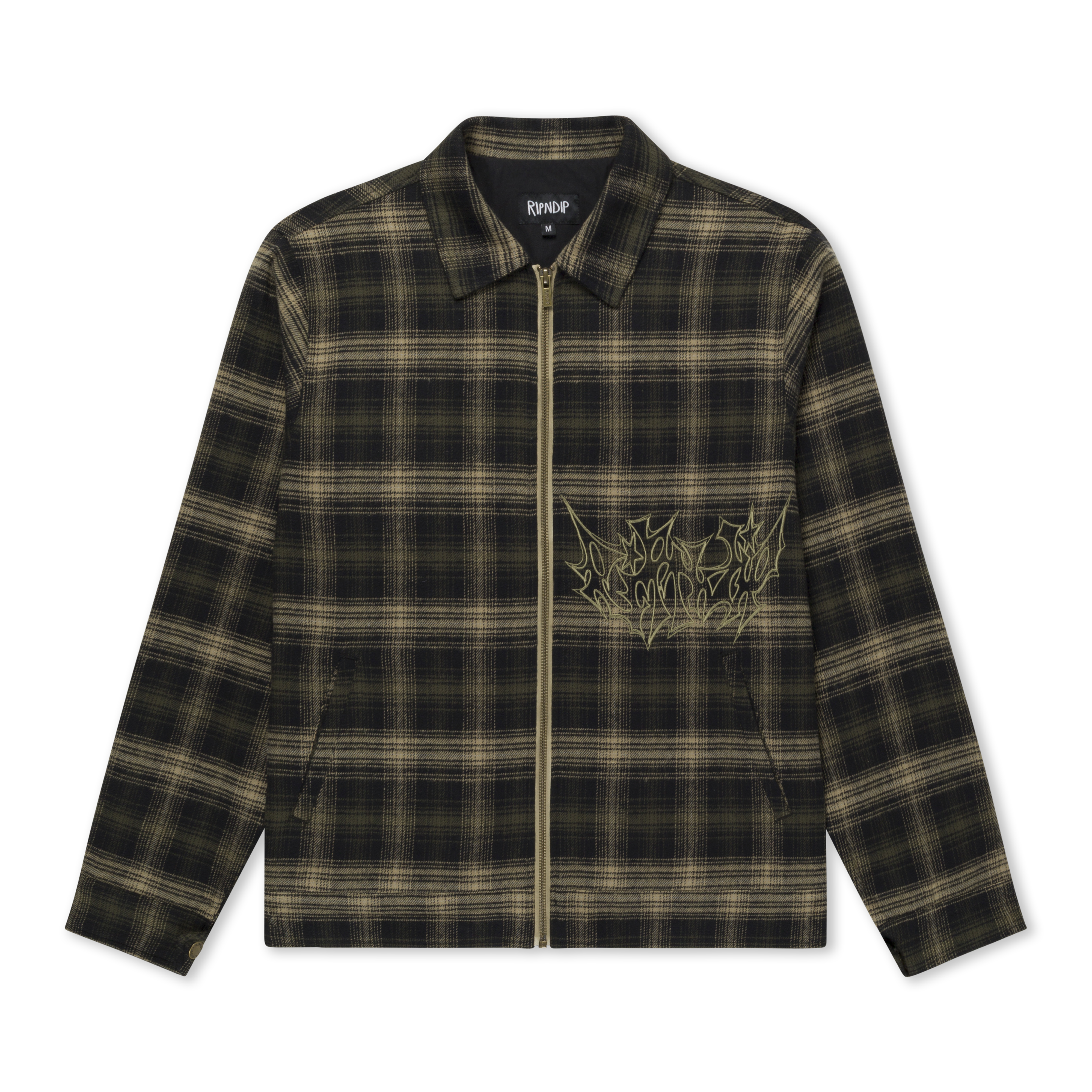 RIPNDIP Slater Work Jacket (Navy / Forest Plaid)