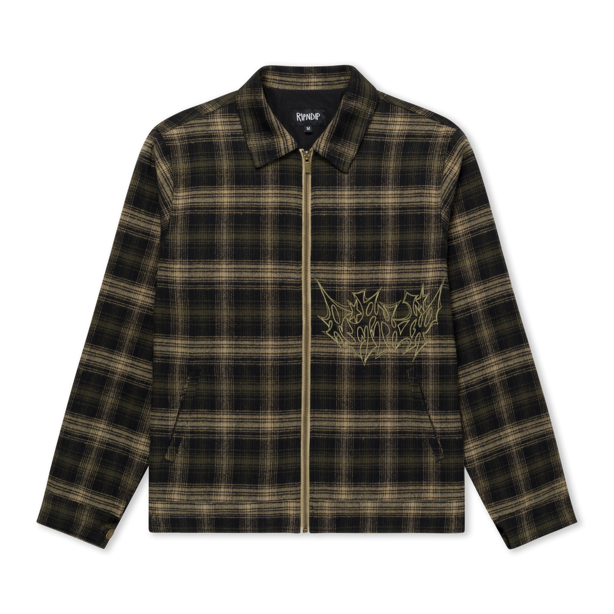 RIPNDIP Slater Work Jacket (Navy / Forest Plaid)