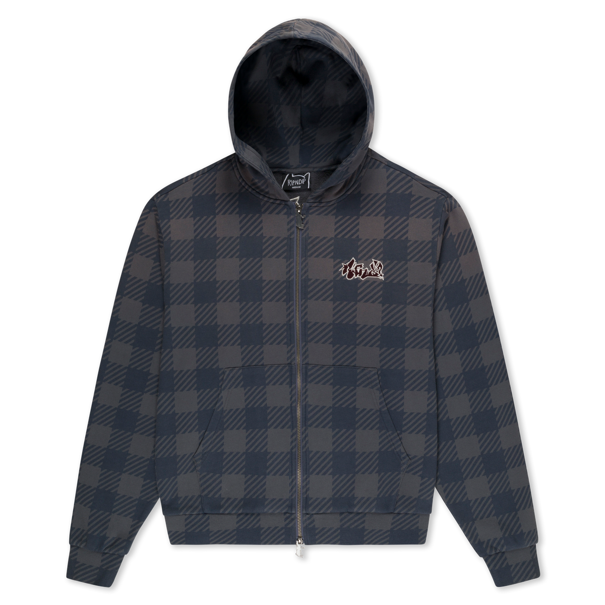 RIPNDIP Hard In Da Paint Zip-Up Hoodie (Charcoal Sun Fade)