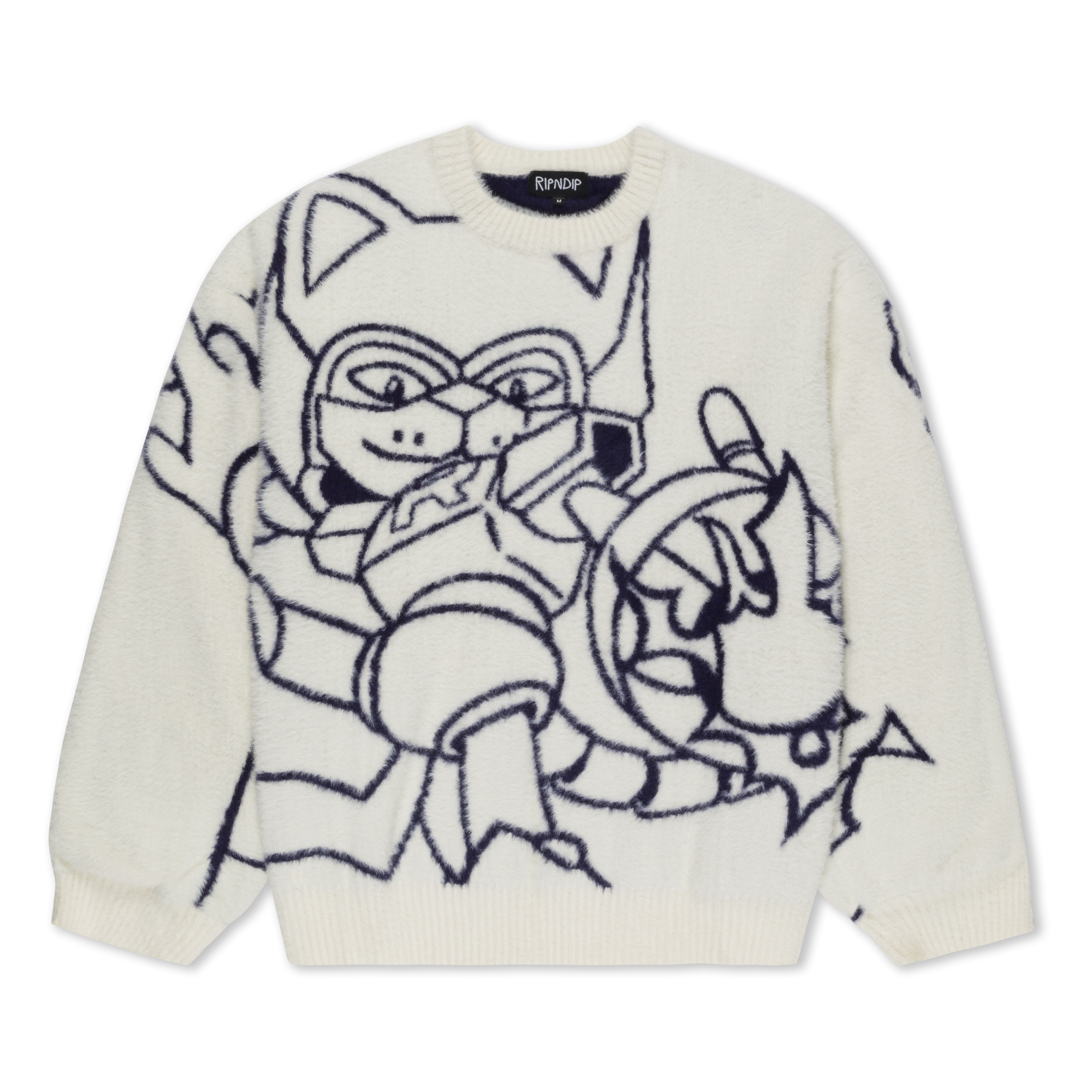 RIPNDIP Rokkunerm Mohair Sweater (Bone)