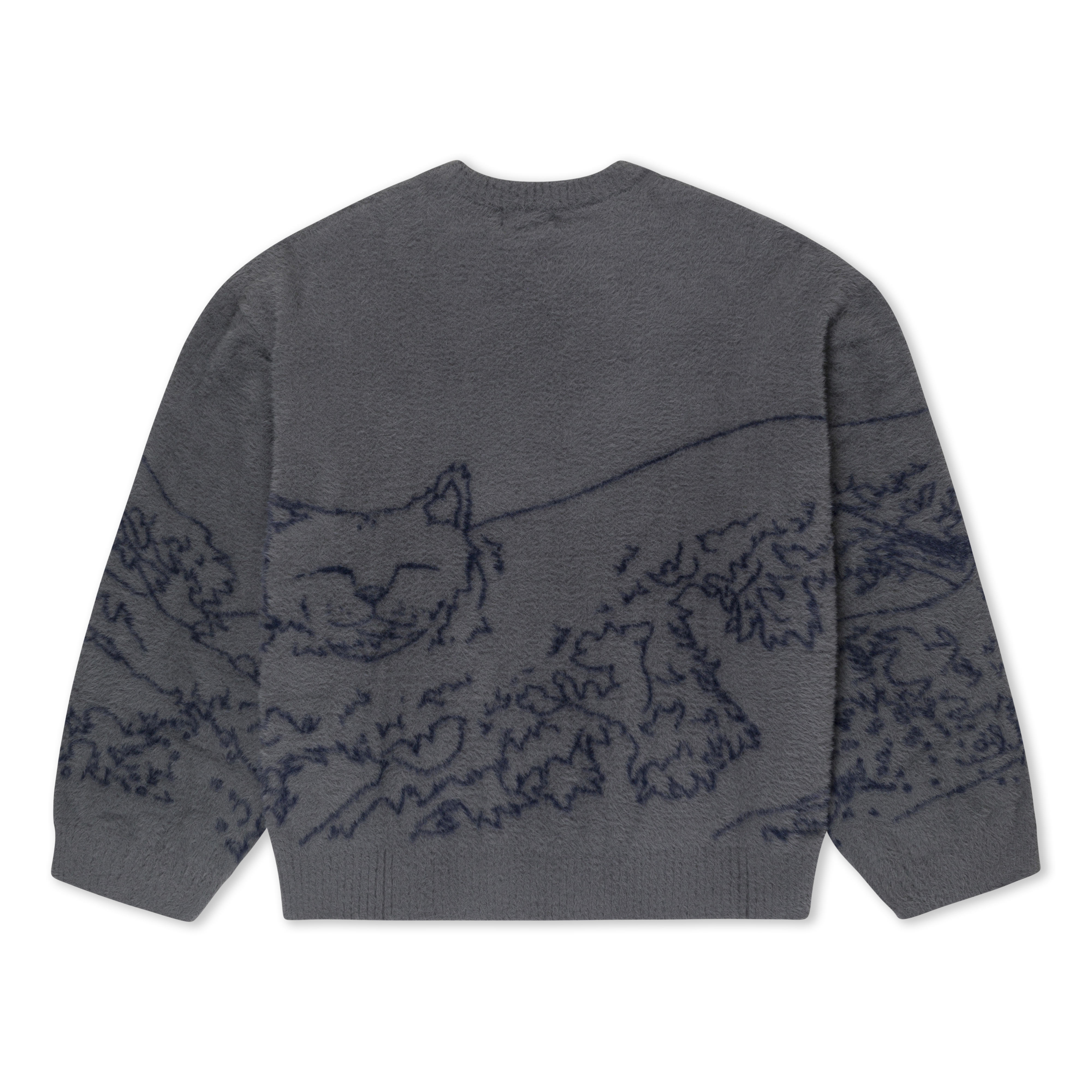 RIPNDIP Great Wave Of Nerm Reversible Sweater (Grey / Navy)