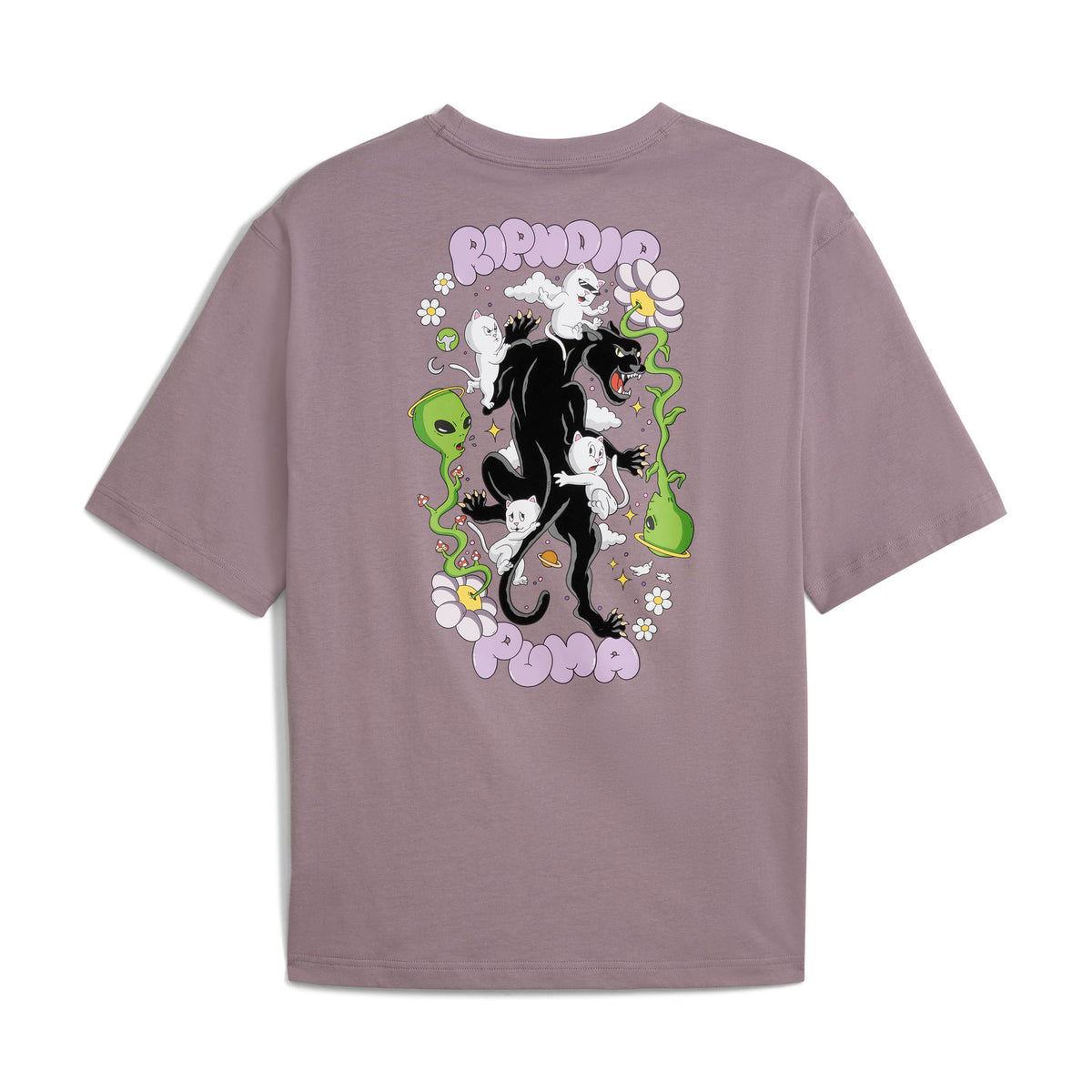 RIPNDIP PUMA X RIPNDIP Boxy Graphic Tee (Plum Jam)