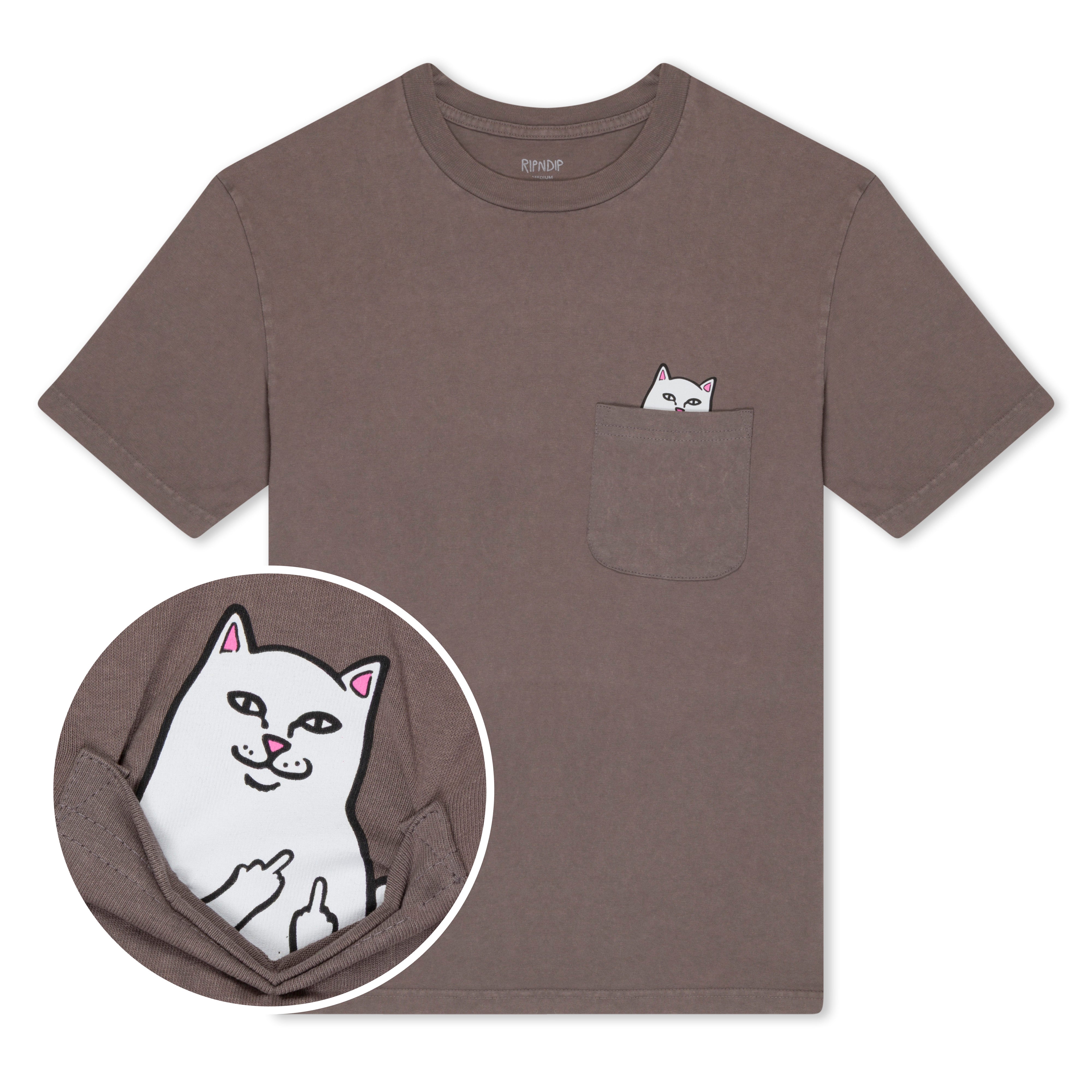 RIPNDIP Lord Nermal Pocket Tee (Tan Mineral Wash)