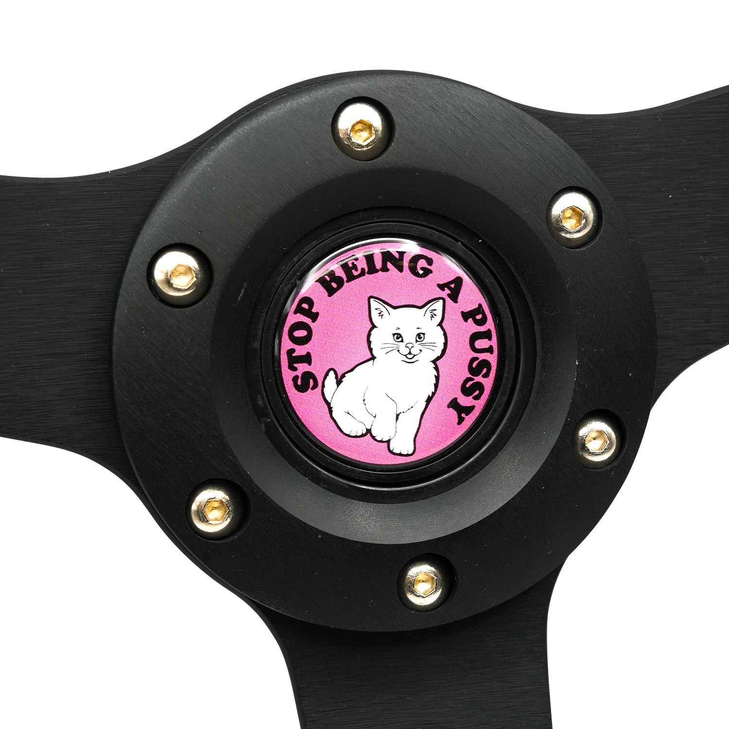 RIPNDIP Ripndip x NRG Stop Being A Pussy Steering Wheel (Black / Pink)