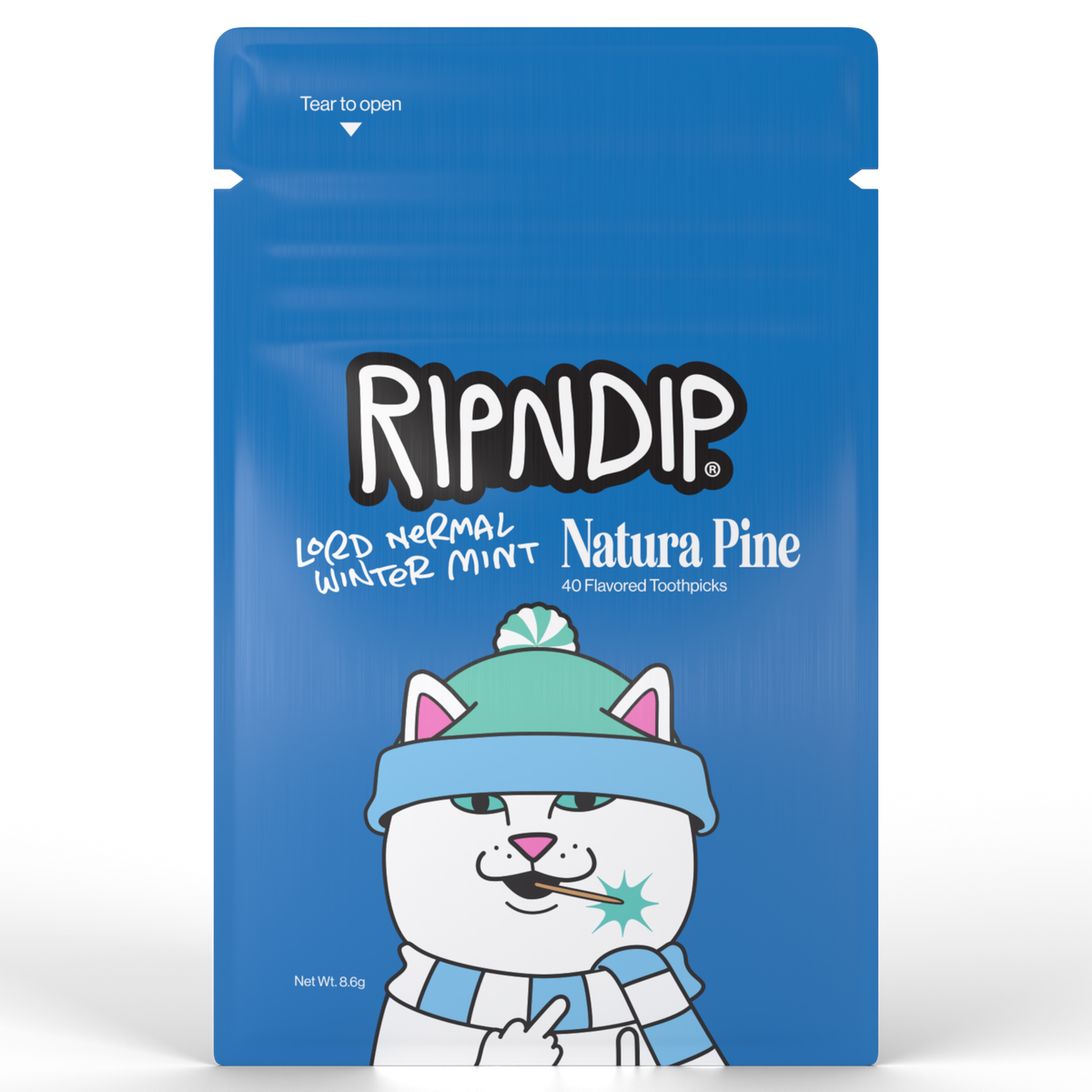 RIPNDIP Lord Nermal Winter Mint Flavored Toothpick Pouch (White)