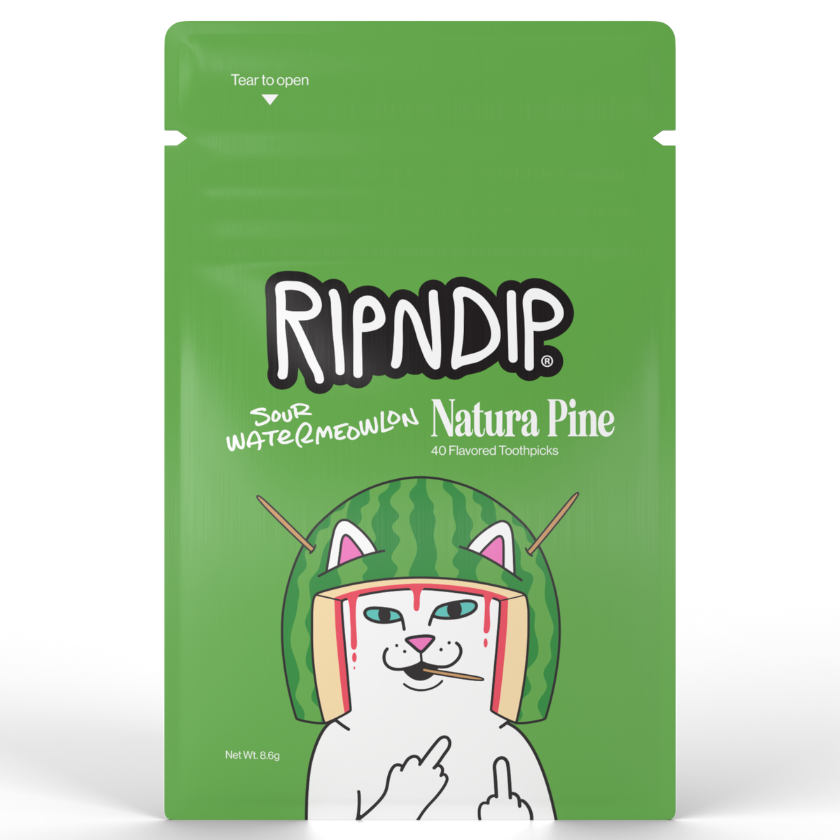 RIPNDIP Sour Watermeowlon Flavored Toothpick Pouch (White)