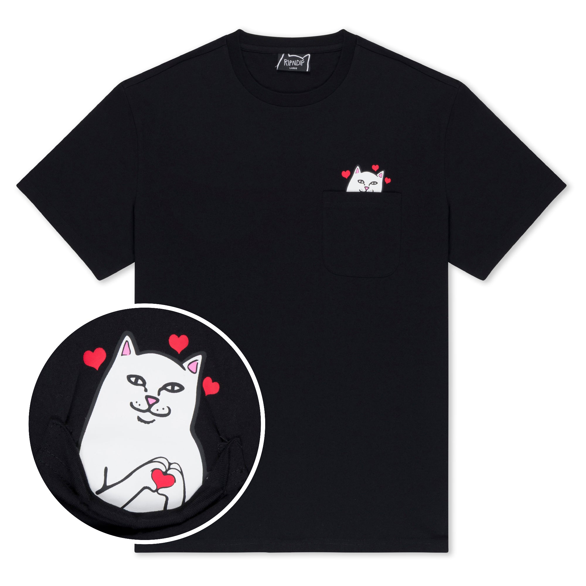 RIPNDIP Nermal Loves Pocket Tee (Black)