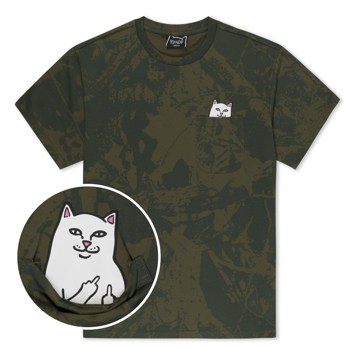 RIPNDIP Lord Nermal Pocket Tee (Forest Camo)