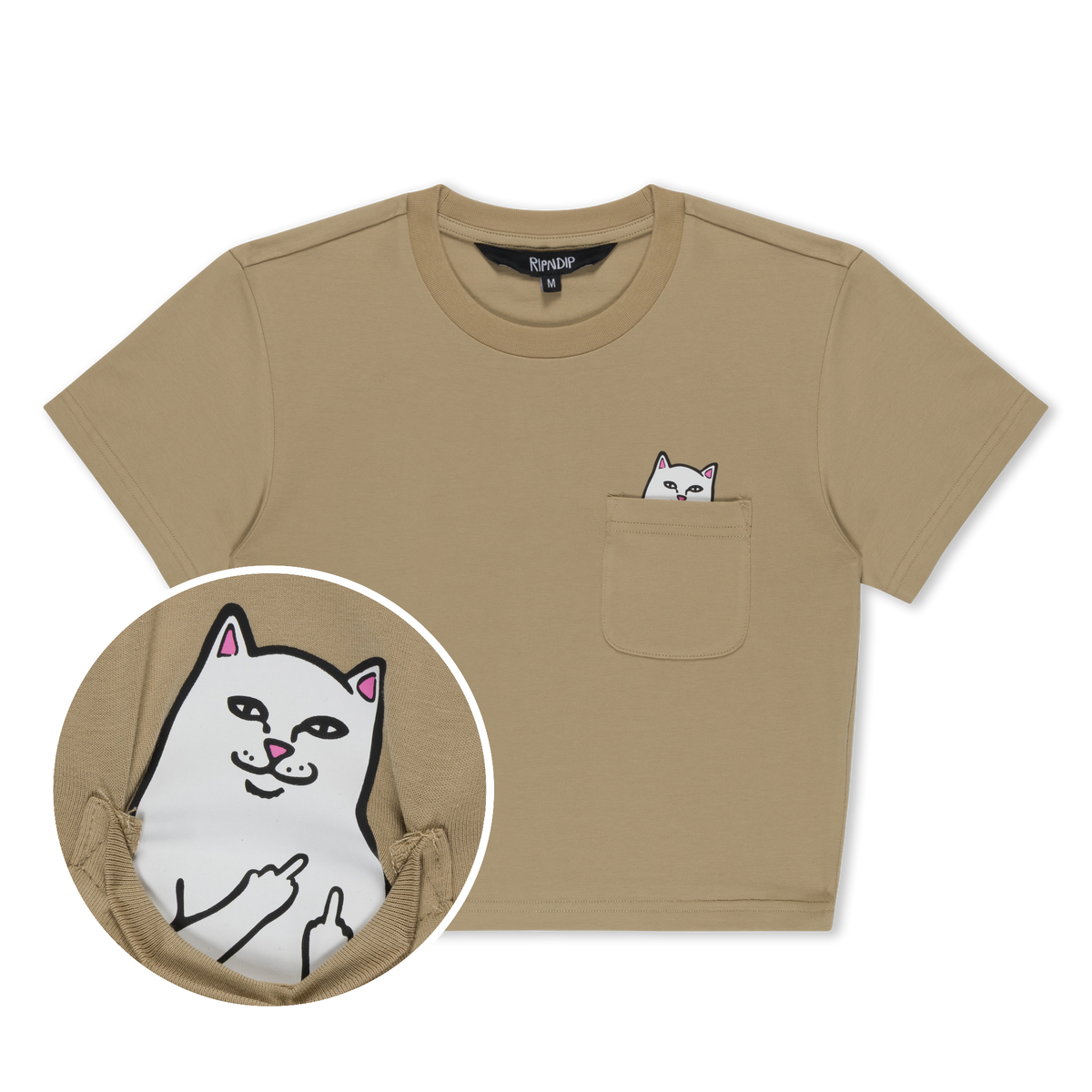 RIPNDIP Lord Nermal Cropped Pocket Tee (Tan)
