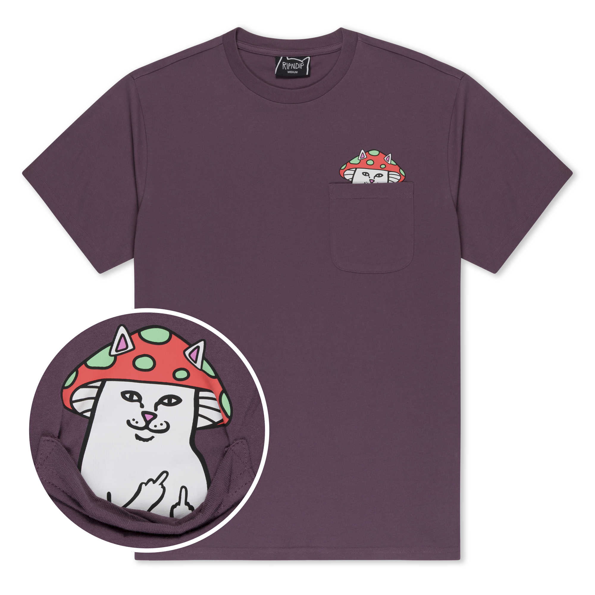Lord Shroomy Pocket Tee (Dusty Plum)