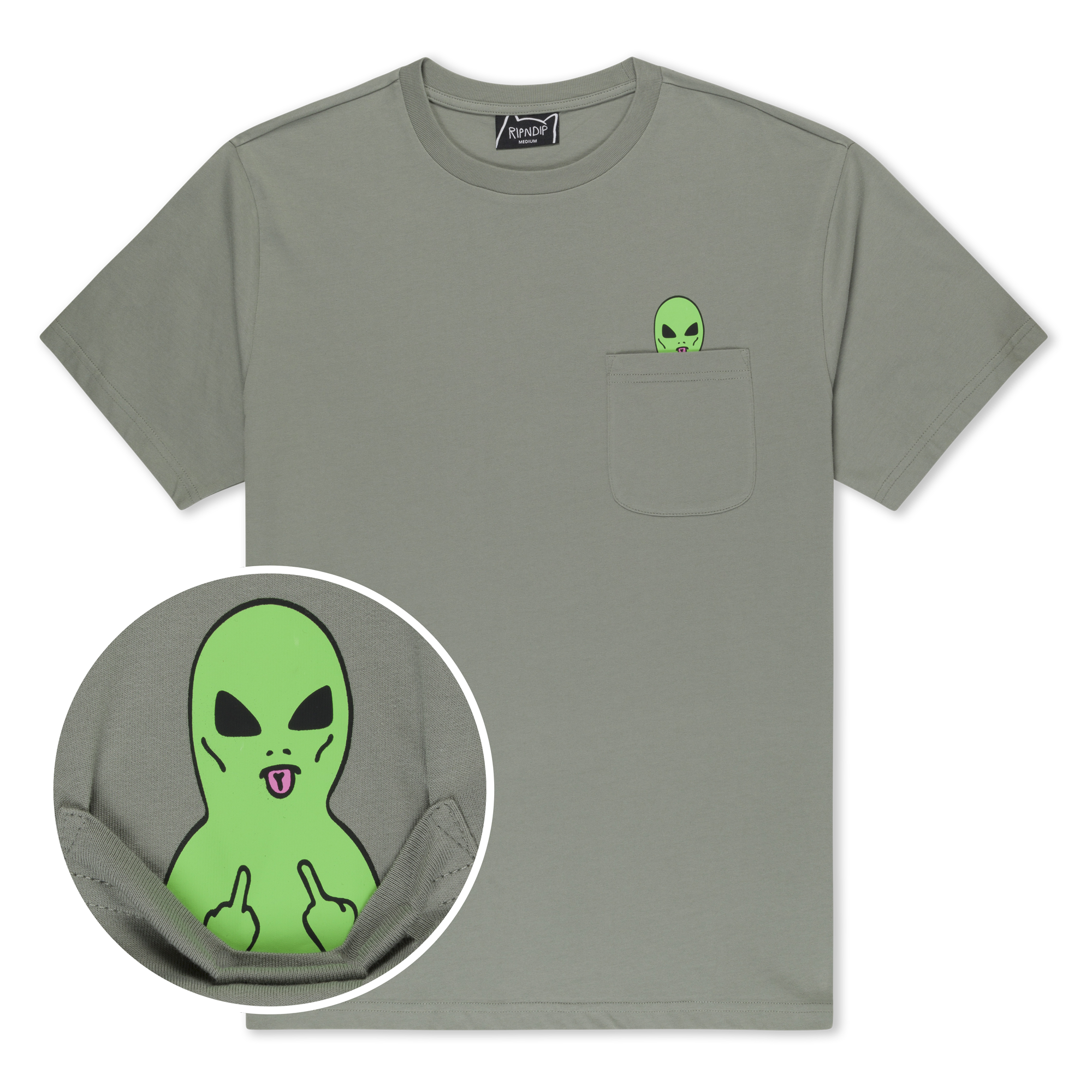 Lord Alien Pocket Tee (Dusty Sage)