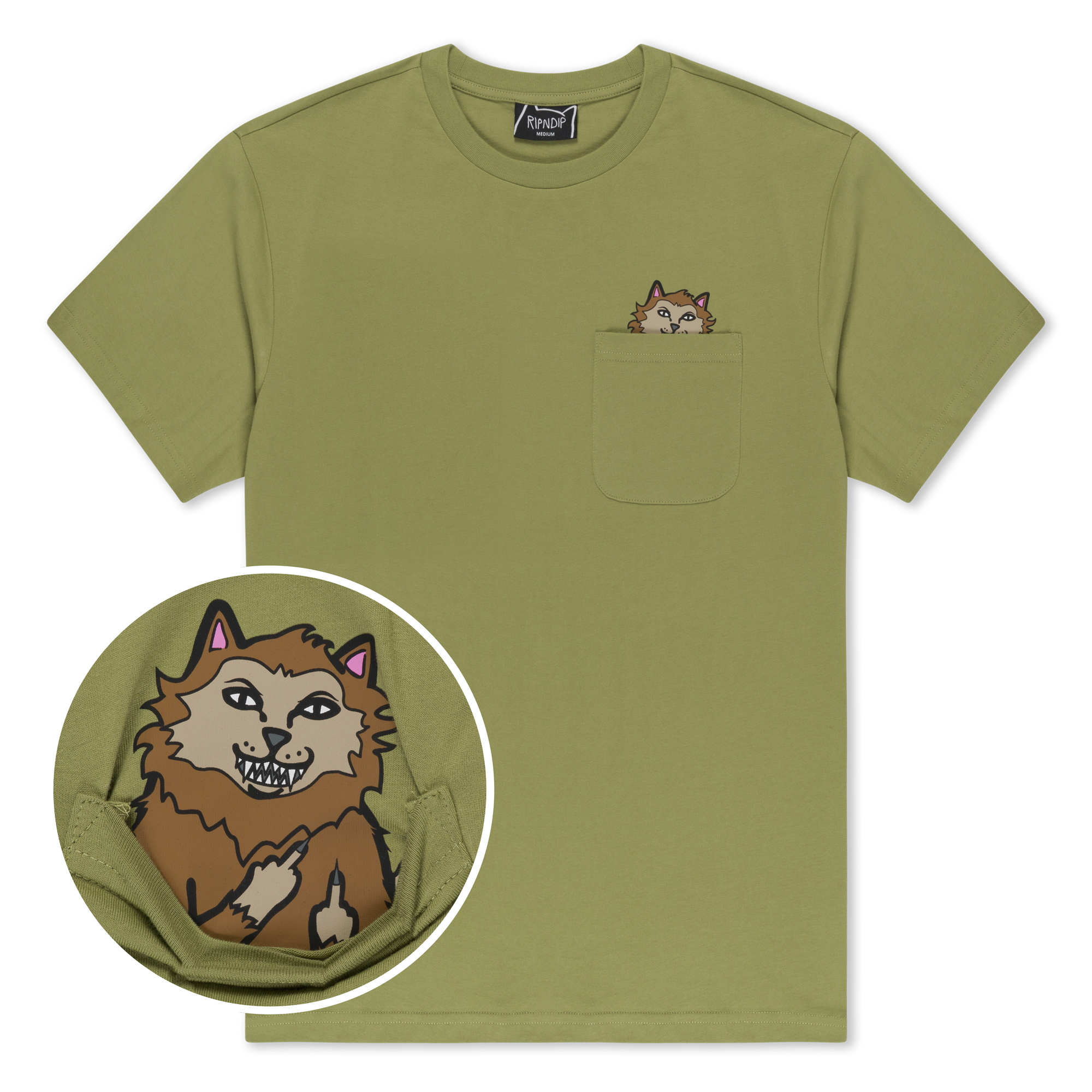 Full Moon Nerm Pocket Tee (Light Forest)