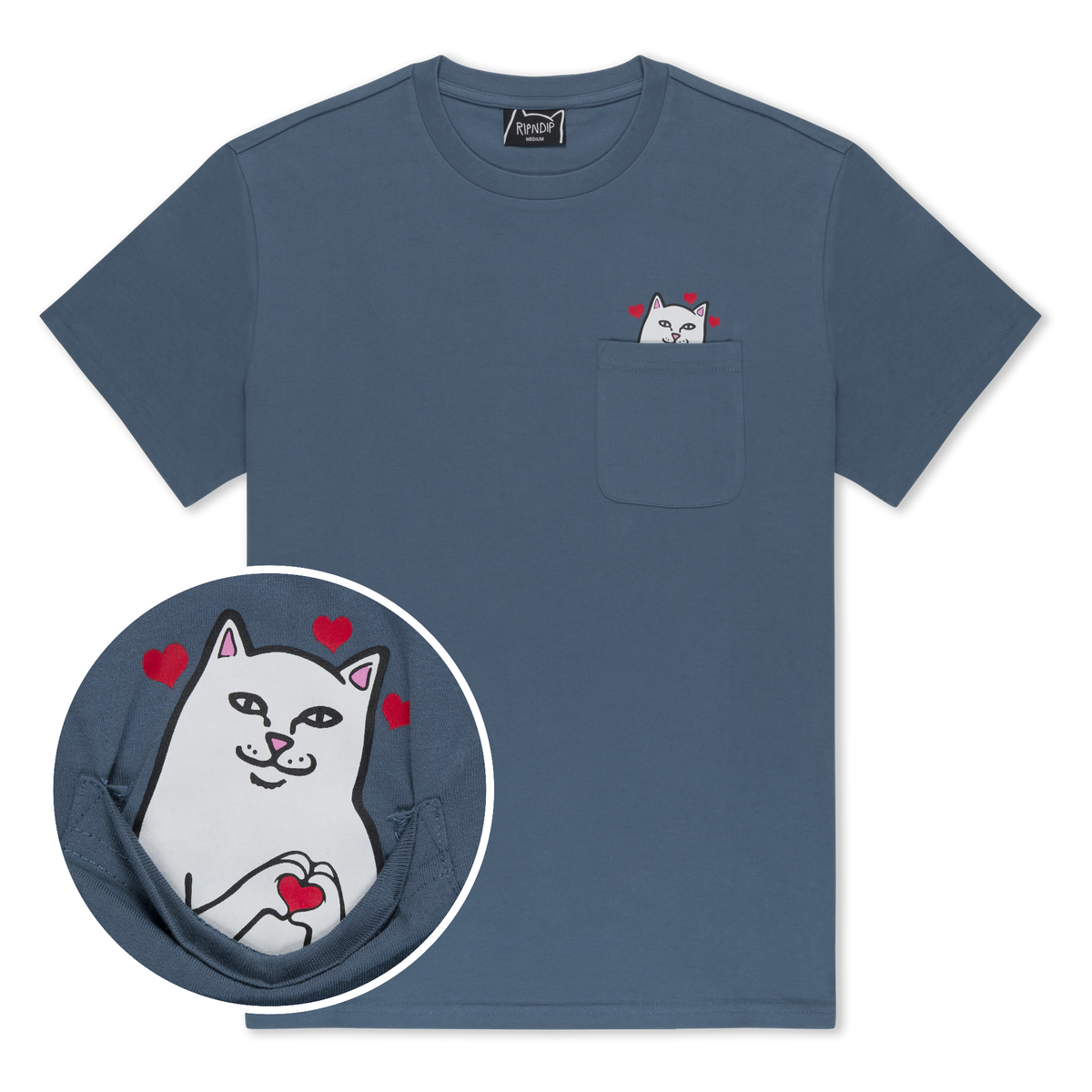 RIPNDIP Nermal Loves Pocket Tee (Slate)