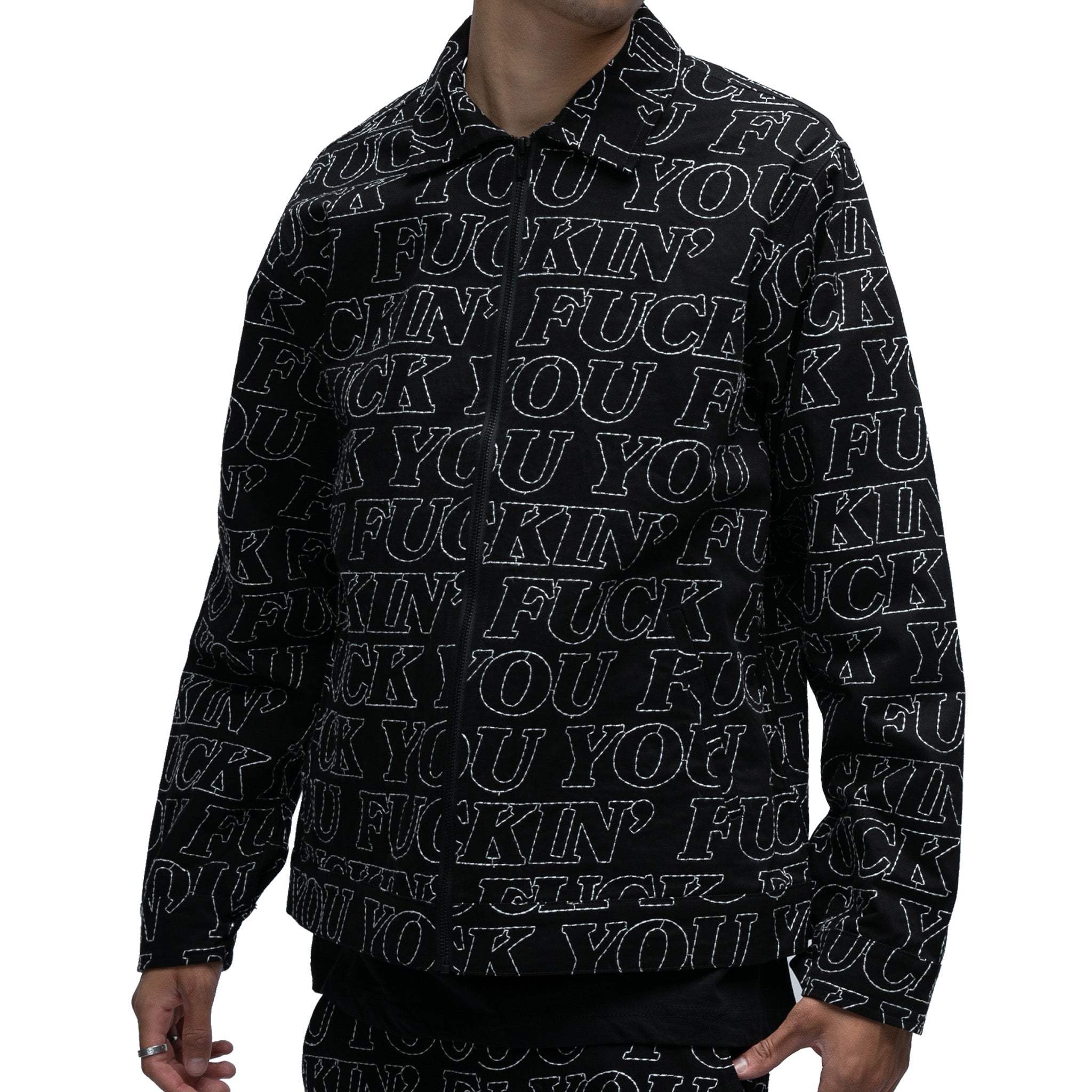 RIPNDIP Fuckin Fuck Quilted Work Jacket (Black)