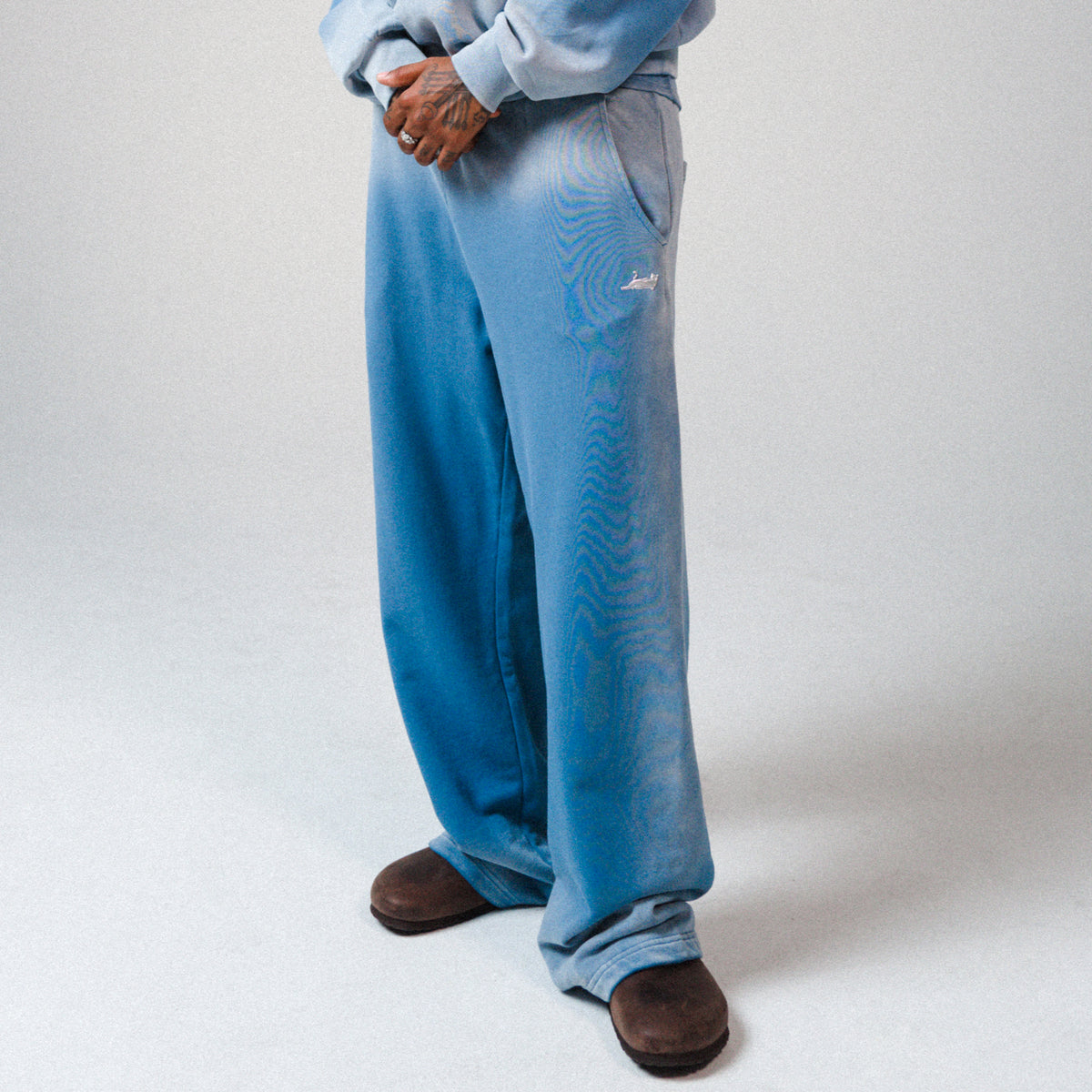 RIPNDIP Castanza Straight Leg Sweatpants (Light Blue Faded Wash)