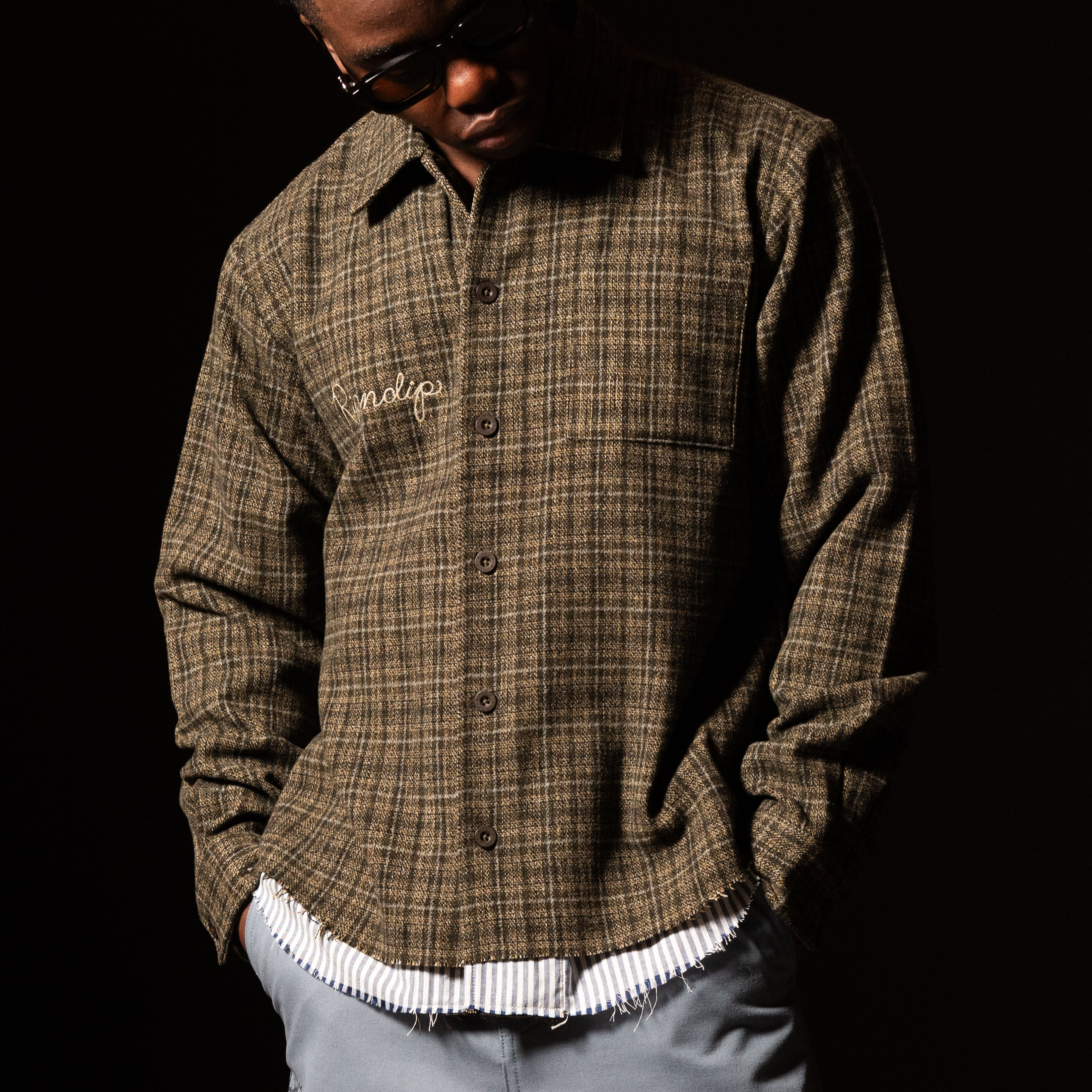 RIPNDIP Where The Flowers Bloom Flannel Jacket (Olive)