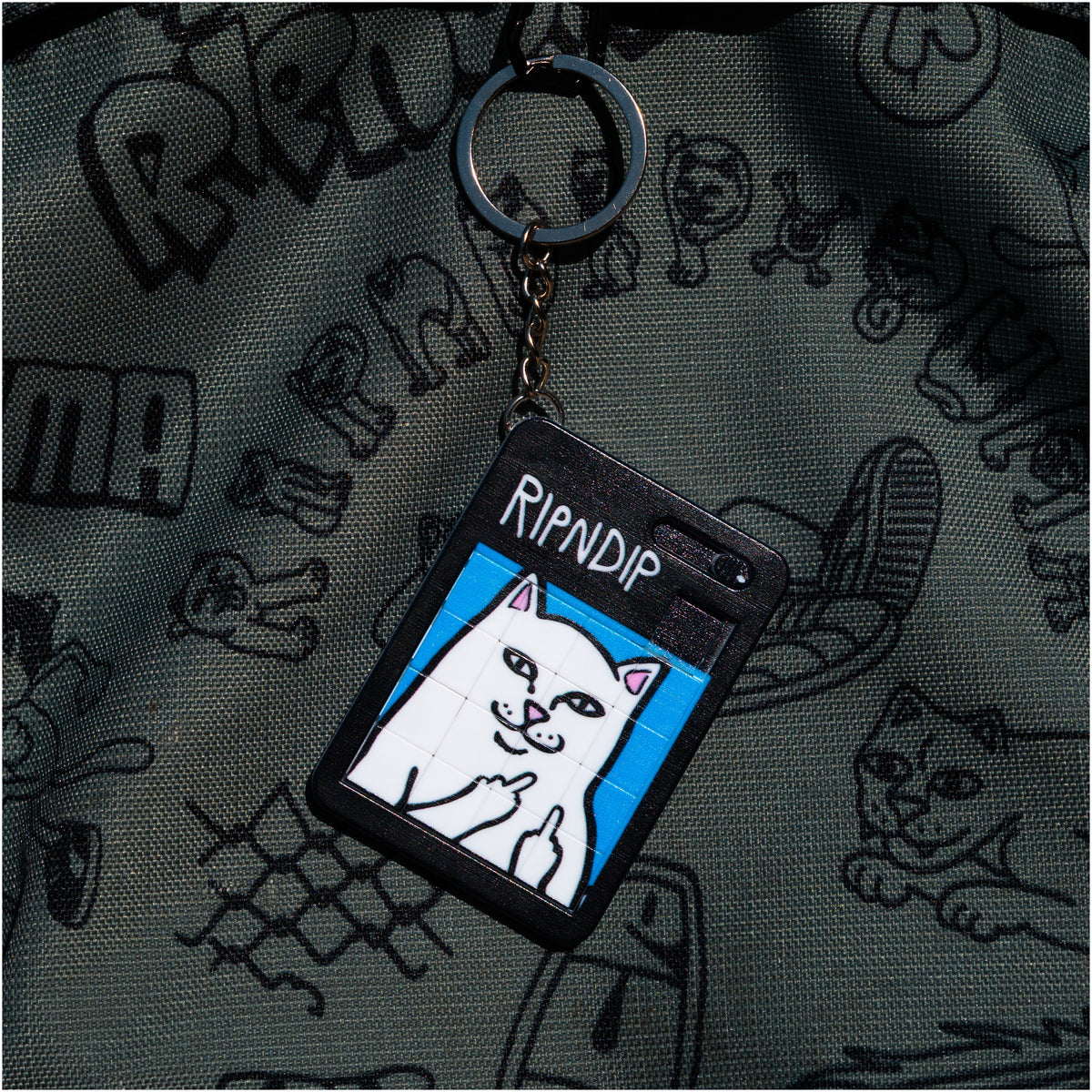 RIPNDIP Lord Nermal Puzzle Keychain (Black)