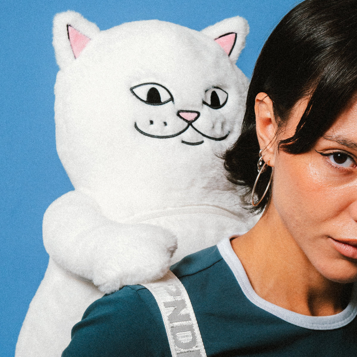 RIPNDIP Lord Nermal Plush Backpack (White)
