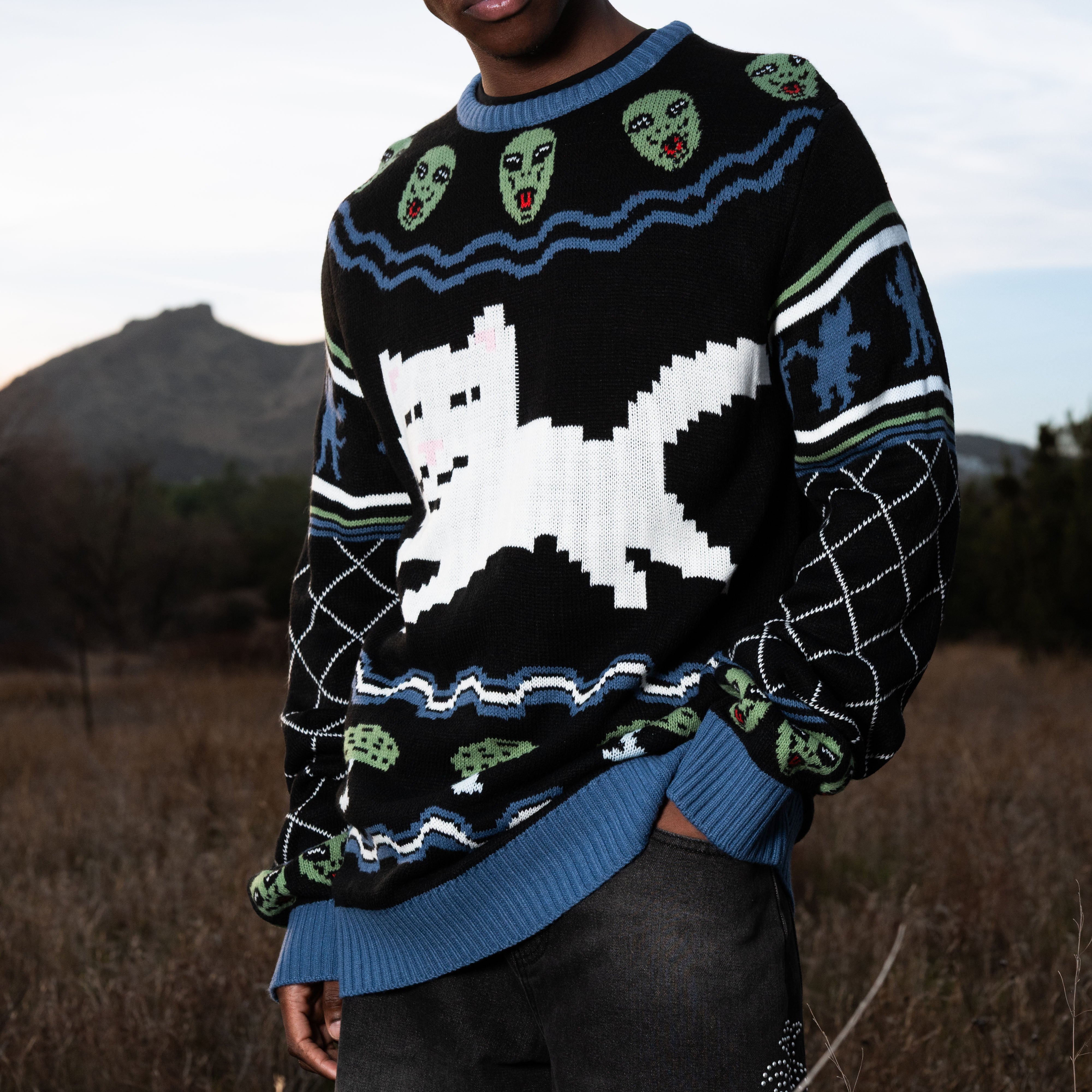 Out Of This World Knit Sweater (Black) – RIPNDIP