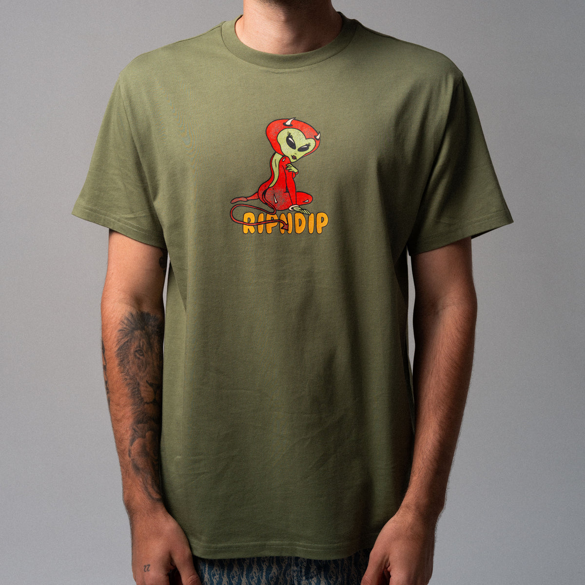 RIPNDIP Devil Alien Tee (Dusty Forest)
