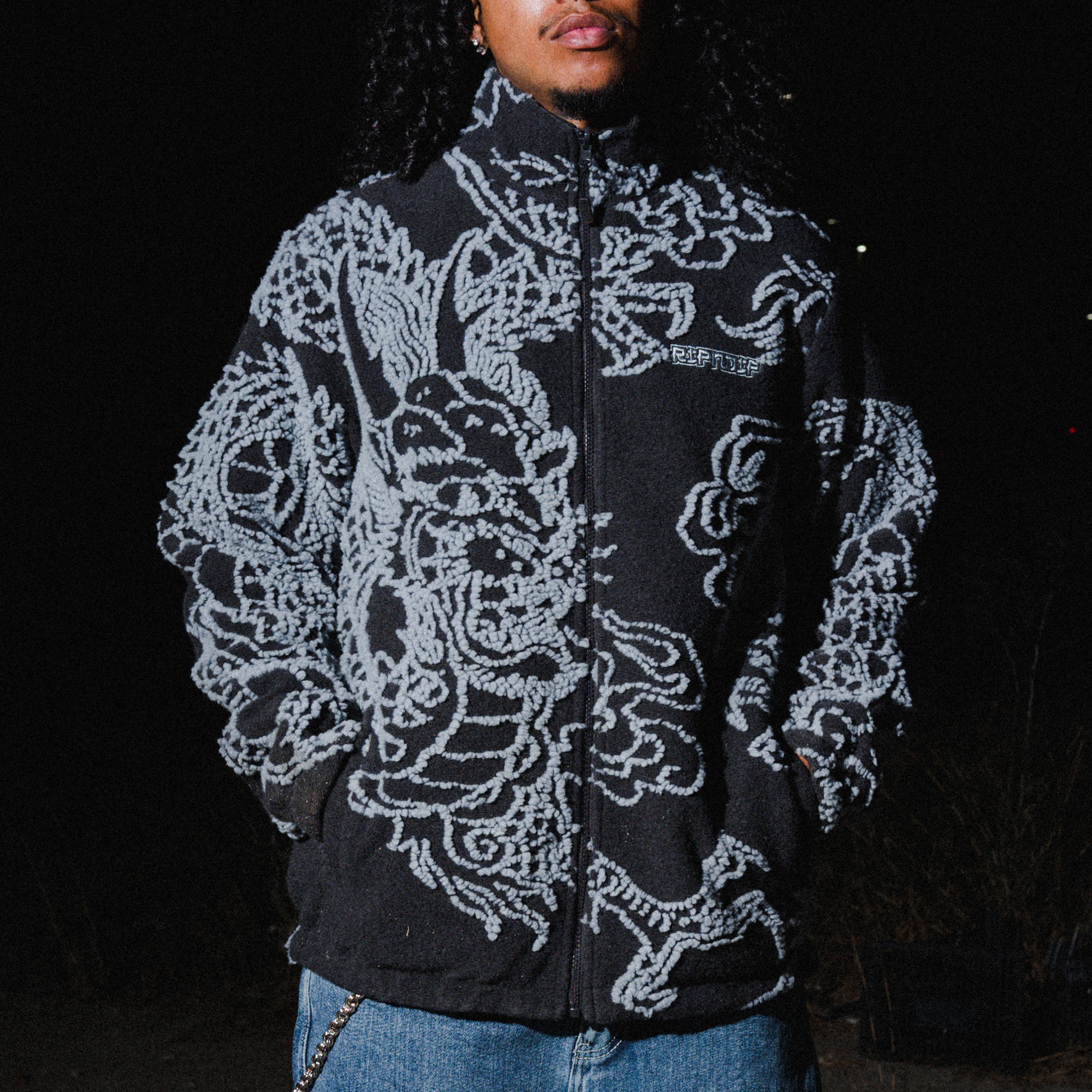 RIPNDIP Haku Reversible Jacket (Black / Charcoal)