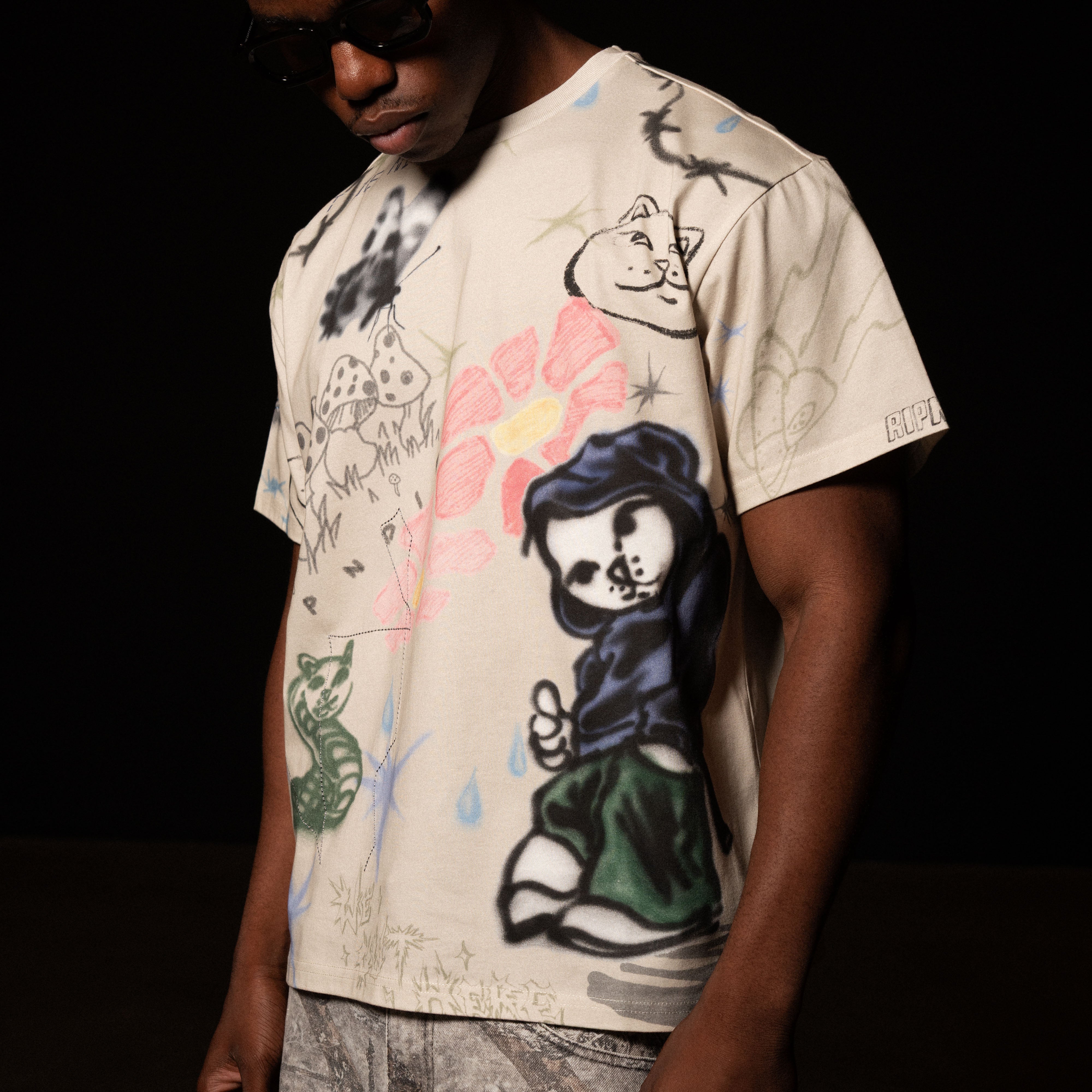 RIPNDIP Goosebumps Tee (Bone)