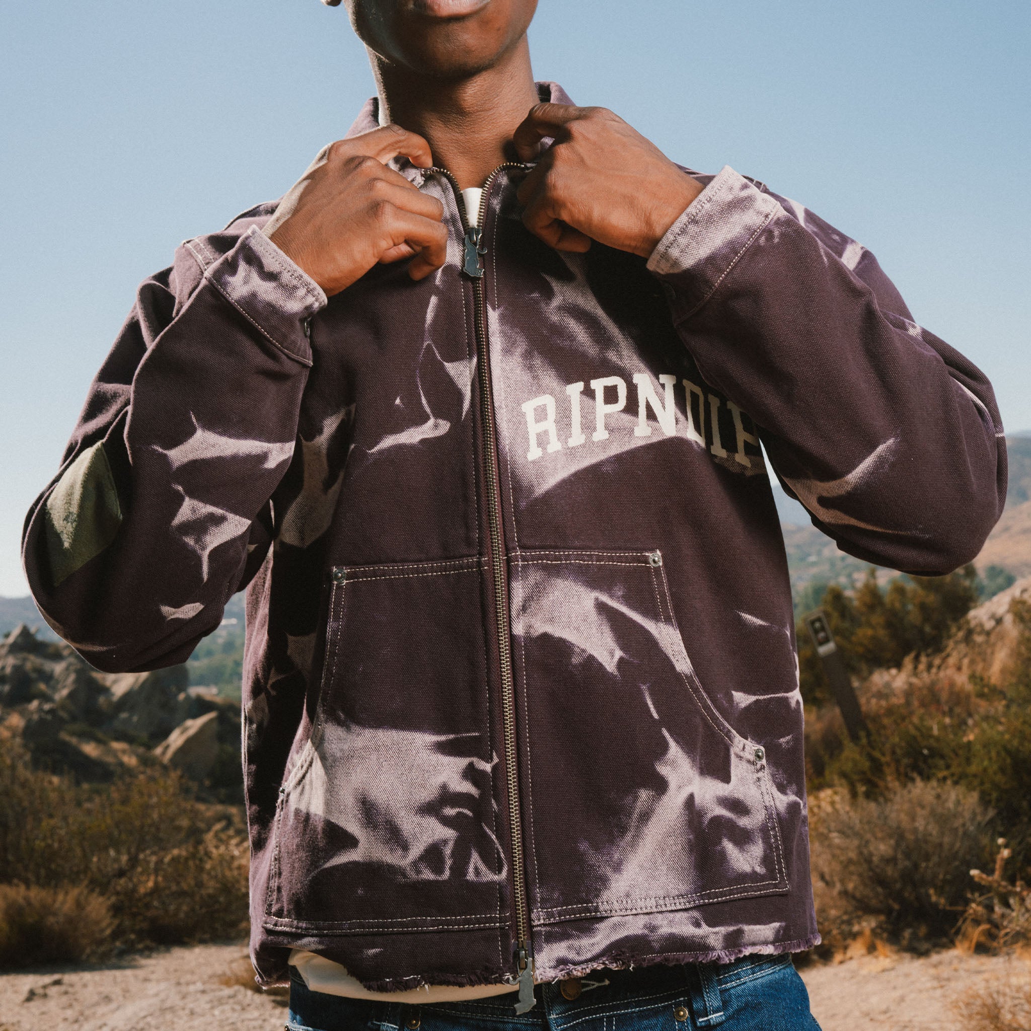 Skyline Work Jacket (Dark Plum Wash)
