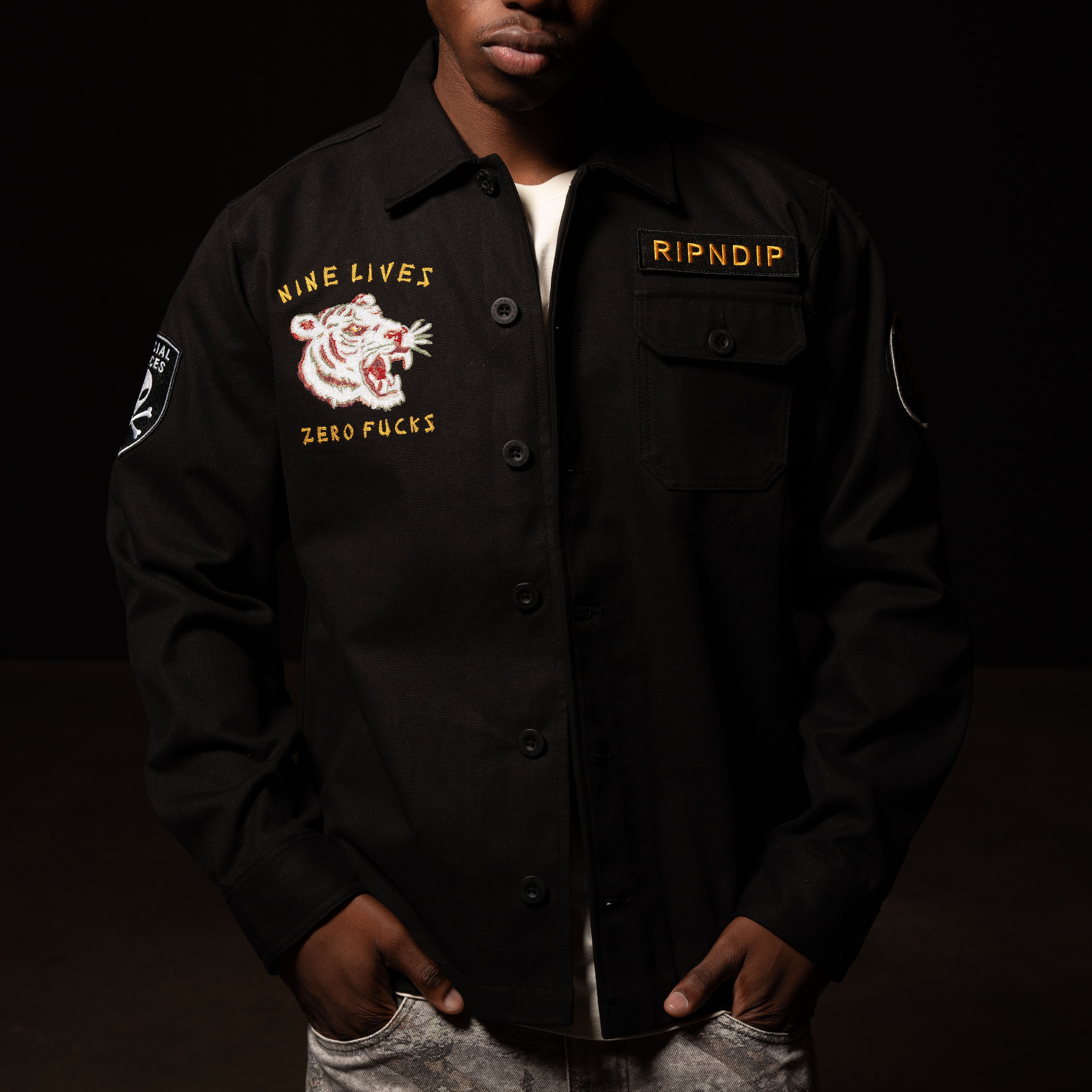 RIPNDIP Nine Lives Military Jacket (Black)