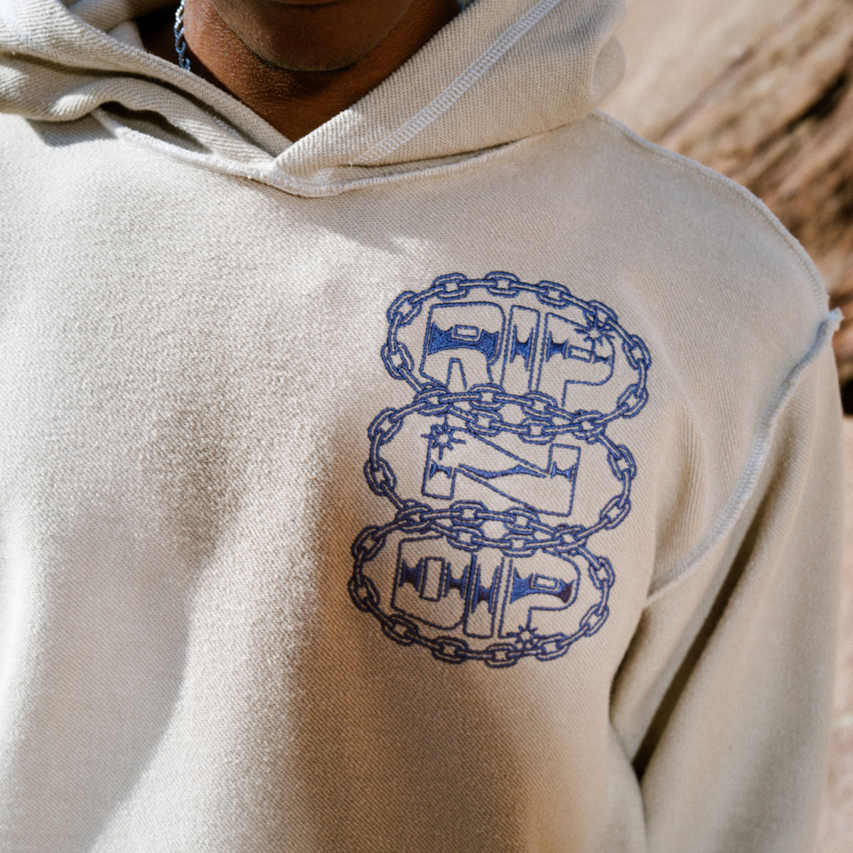 RIPNDIP Linked Up Reverse Stitched Hoodie (Khaki)