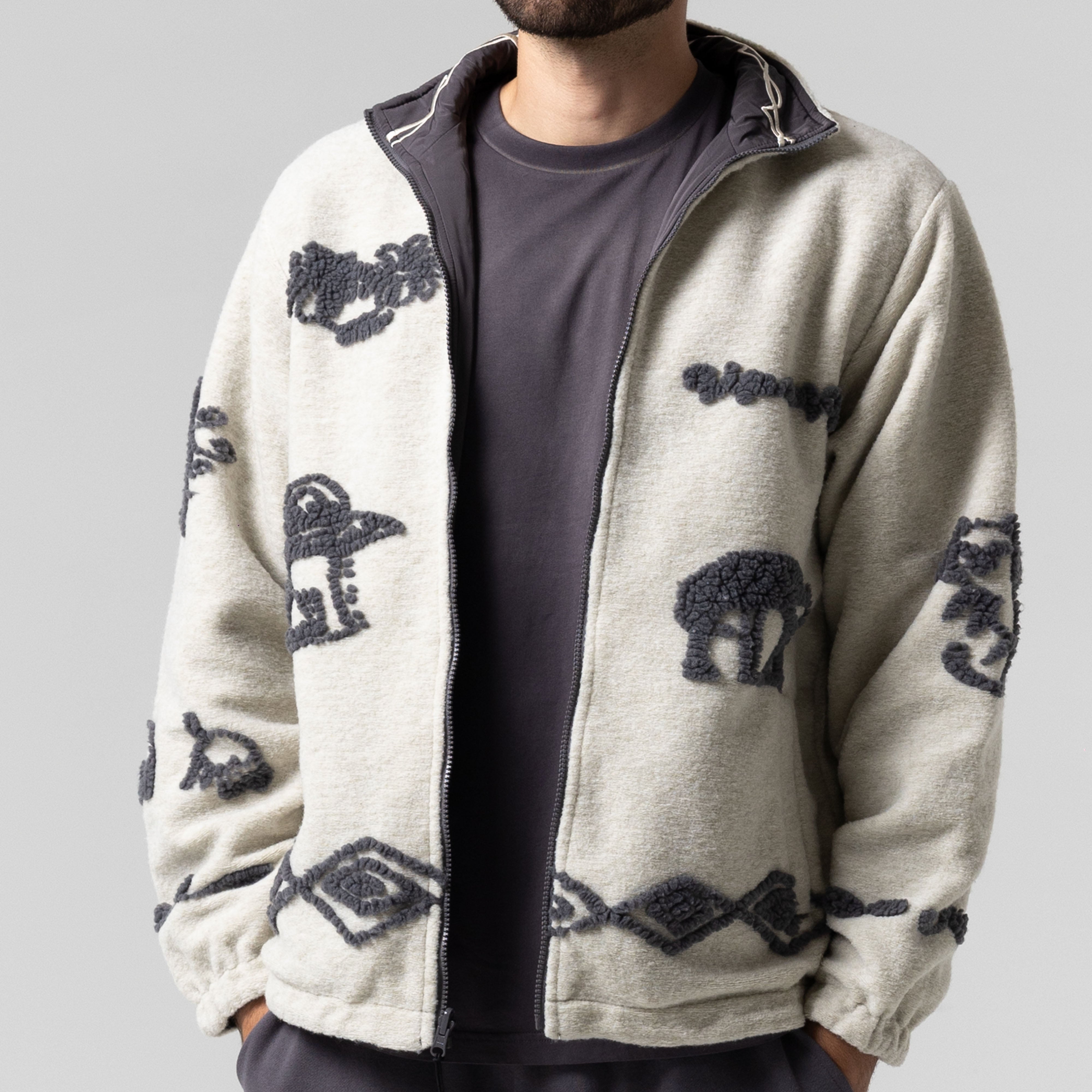 RIPNDIP Blonded Reversible Jacket (Sand / Charcoal)