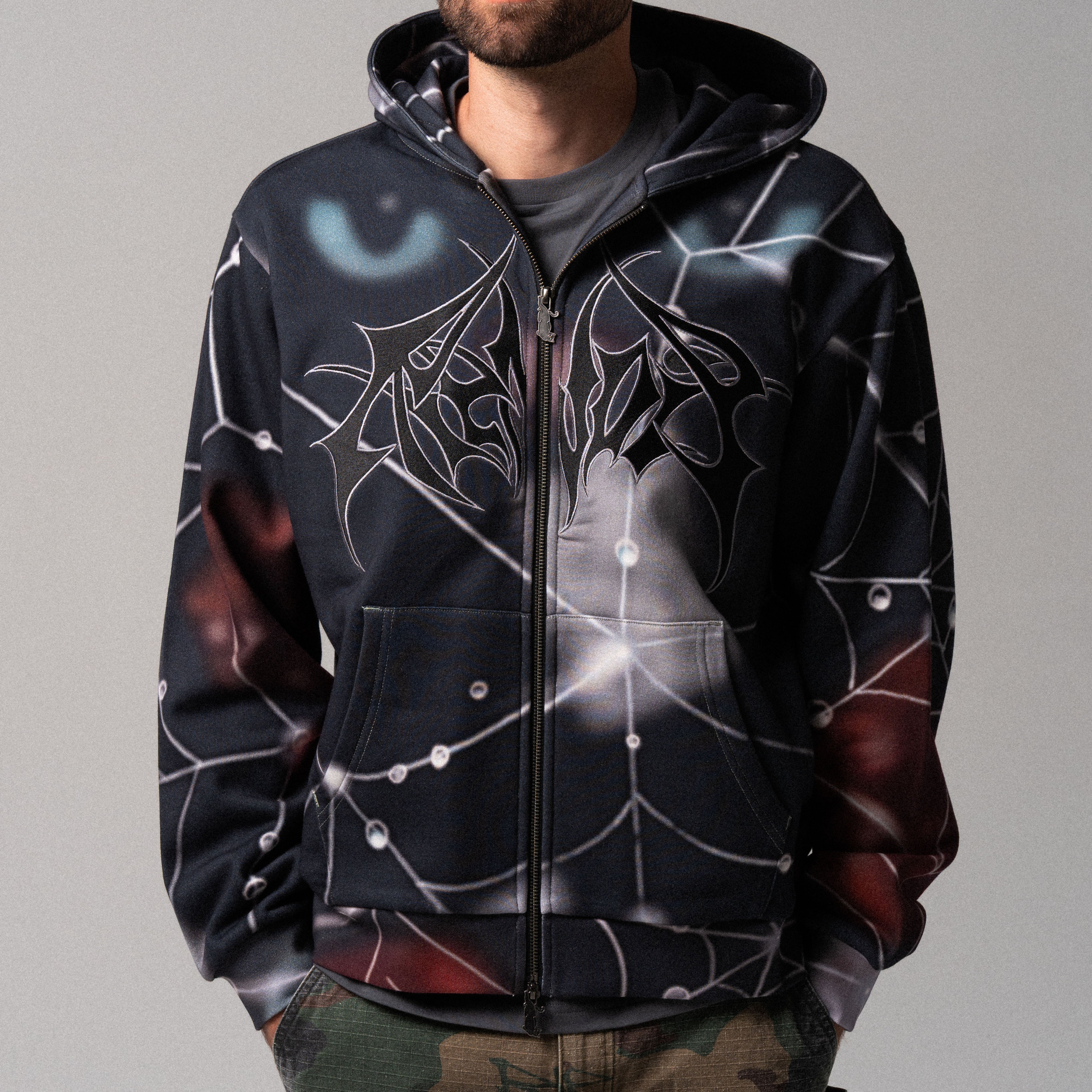 RIPNDIP Redemption Zip Up Hoodie (Black Multi)