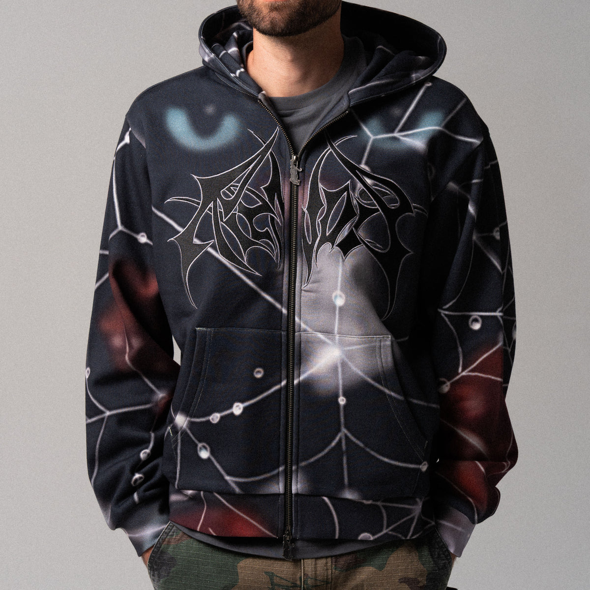RIPNDIP Redemption Zip Up Hoodie (Black Multi)