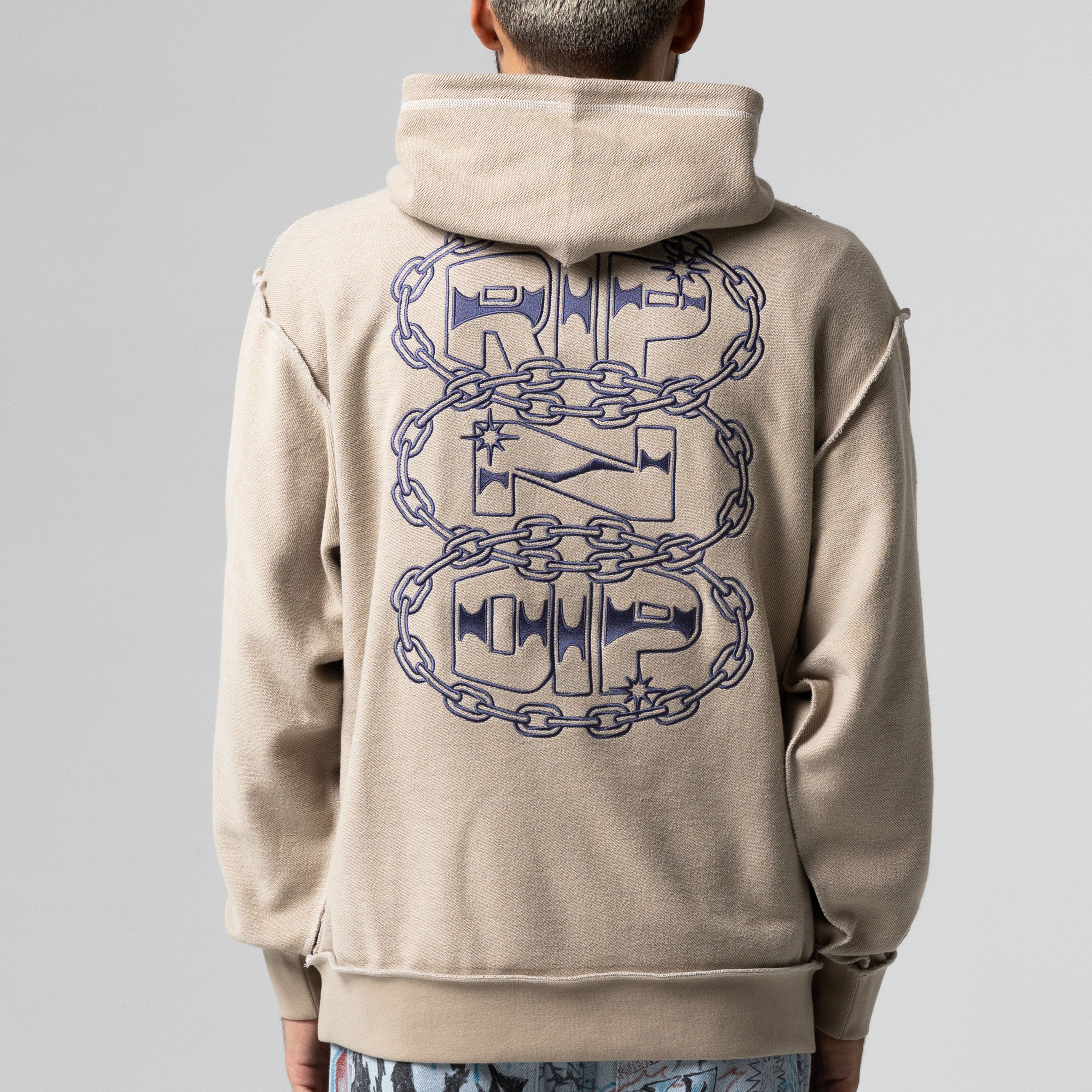 RIPNDIP Linked Up Reverse Stitched Hoodie (Khaki)