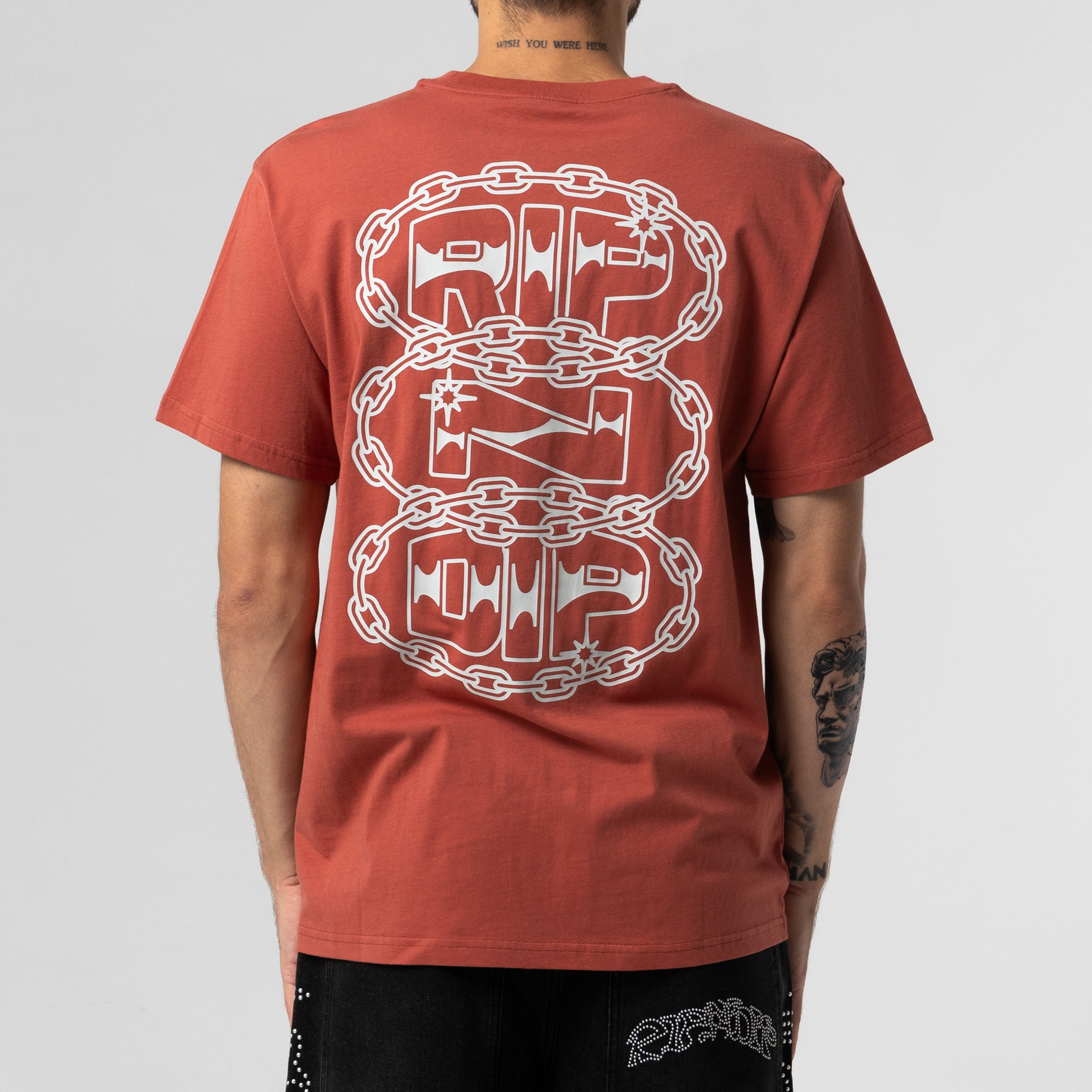 RIPNDIP Linked Up Tee (Burnt Orange)