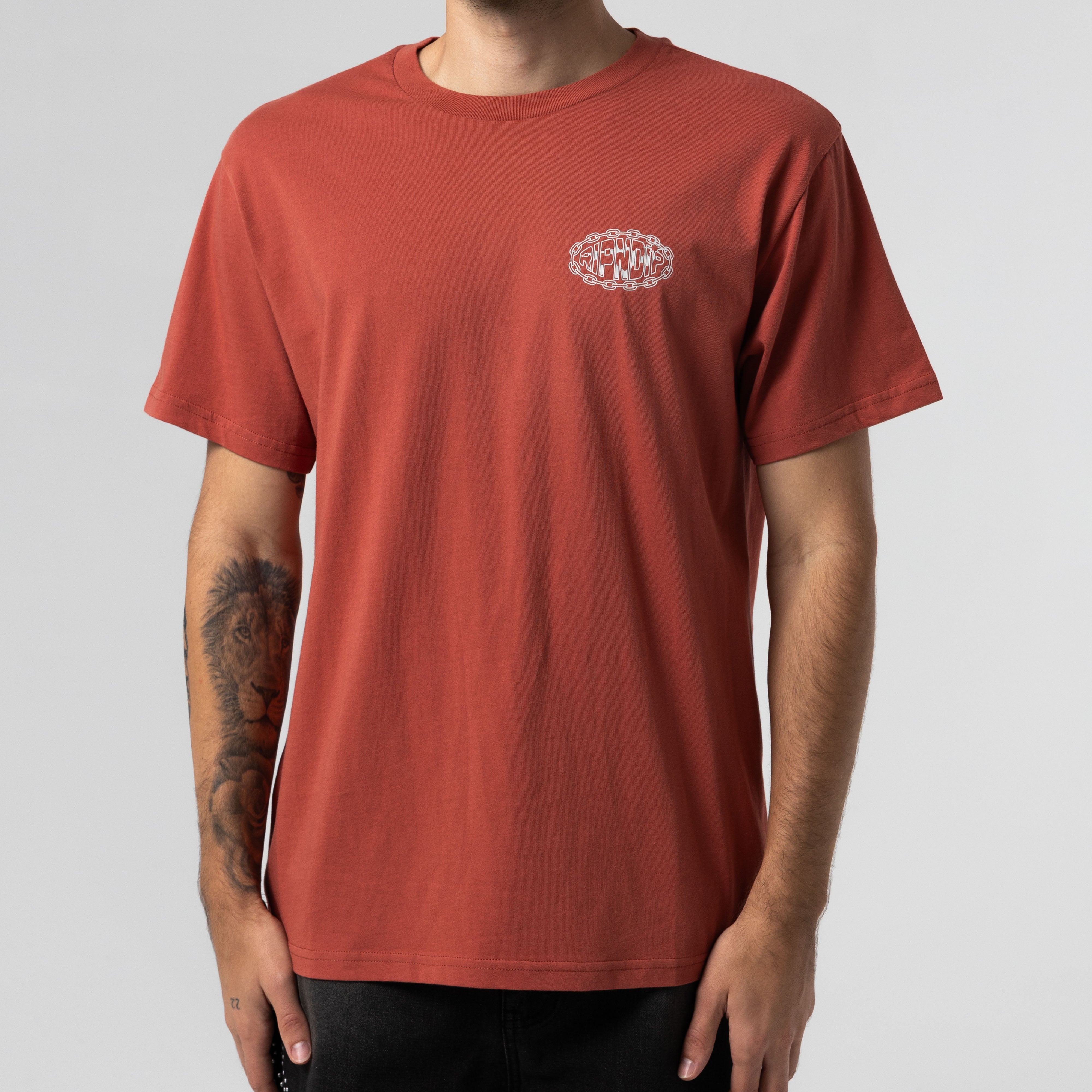 RIPNDIP Linked Up Tee (Burnt Orange)