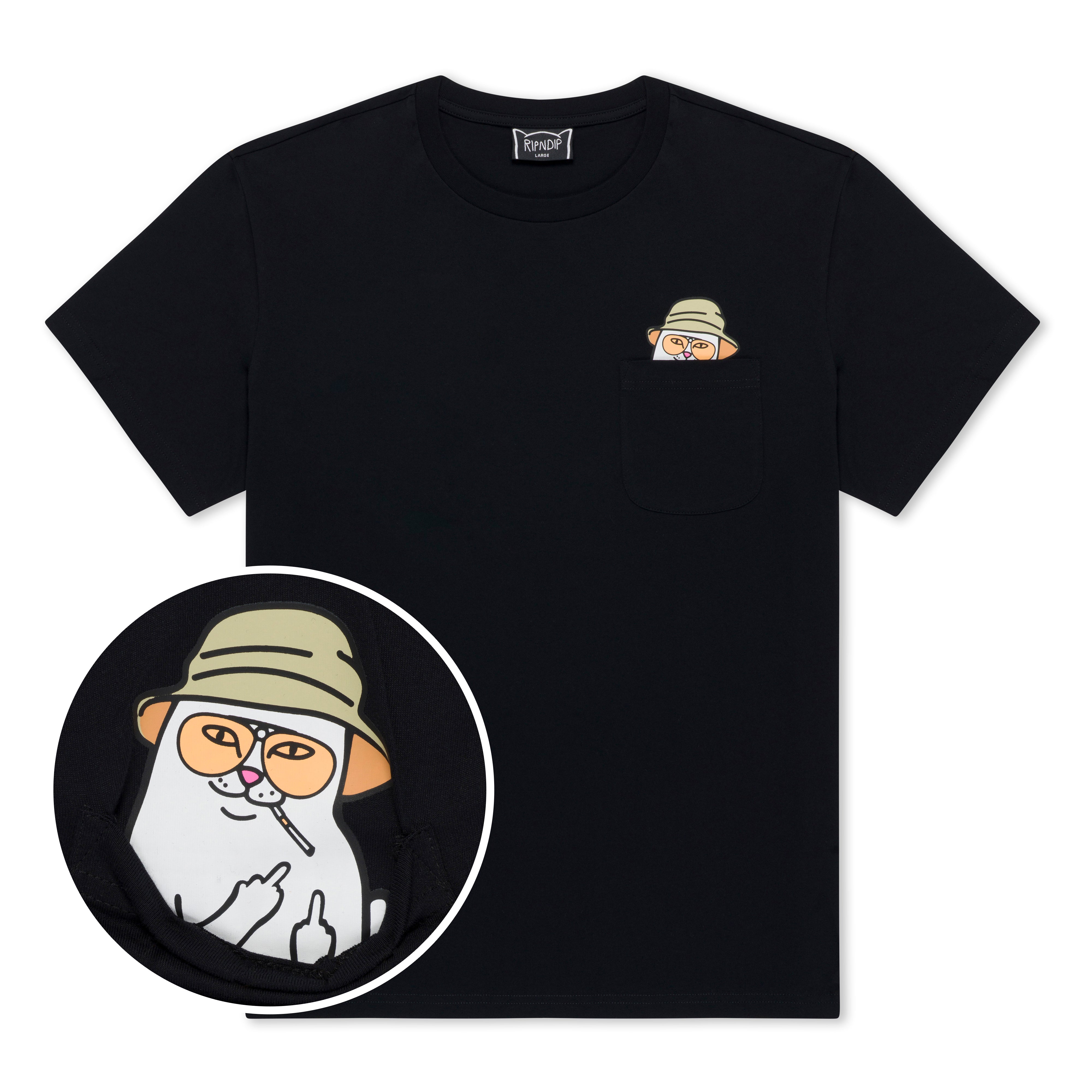 RIPNDIP Lord Nermal S Thompson Pocket Tee (Black)