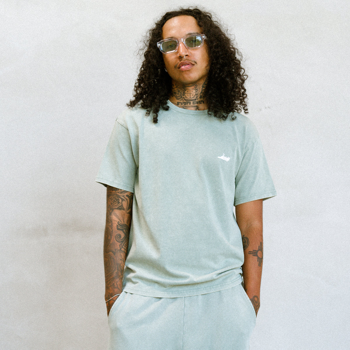 RIPNDIP Castanza Short Sleeve Tee (Sage Vintage Wash)